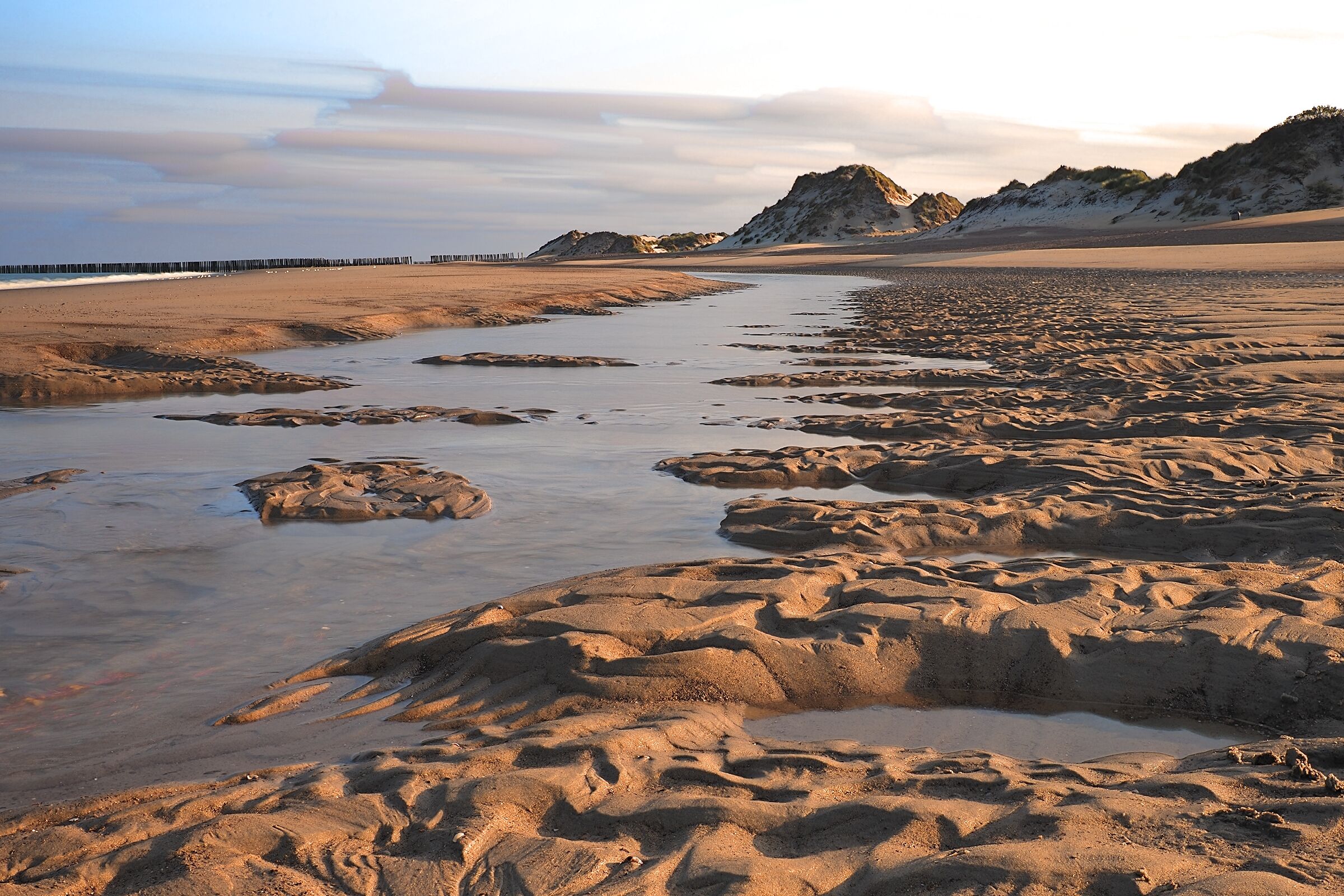 Luce del mattino in spiaggia