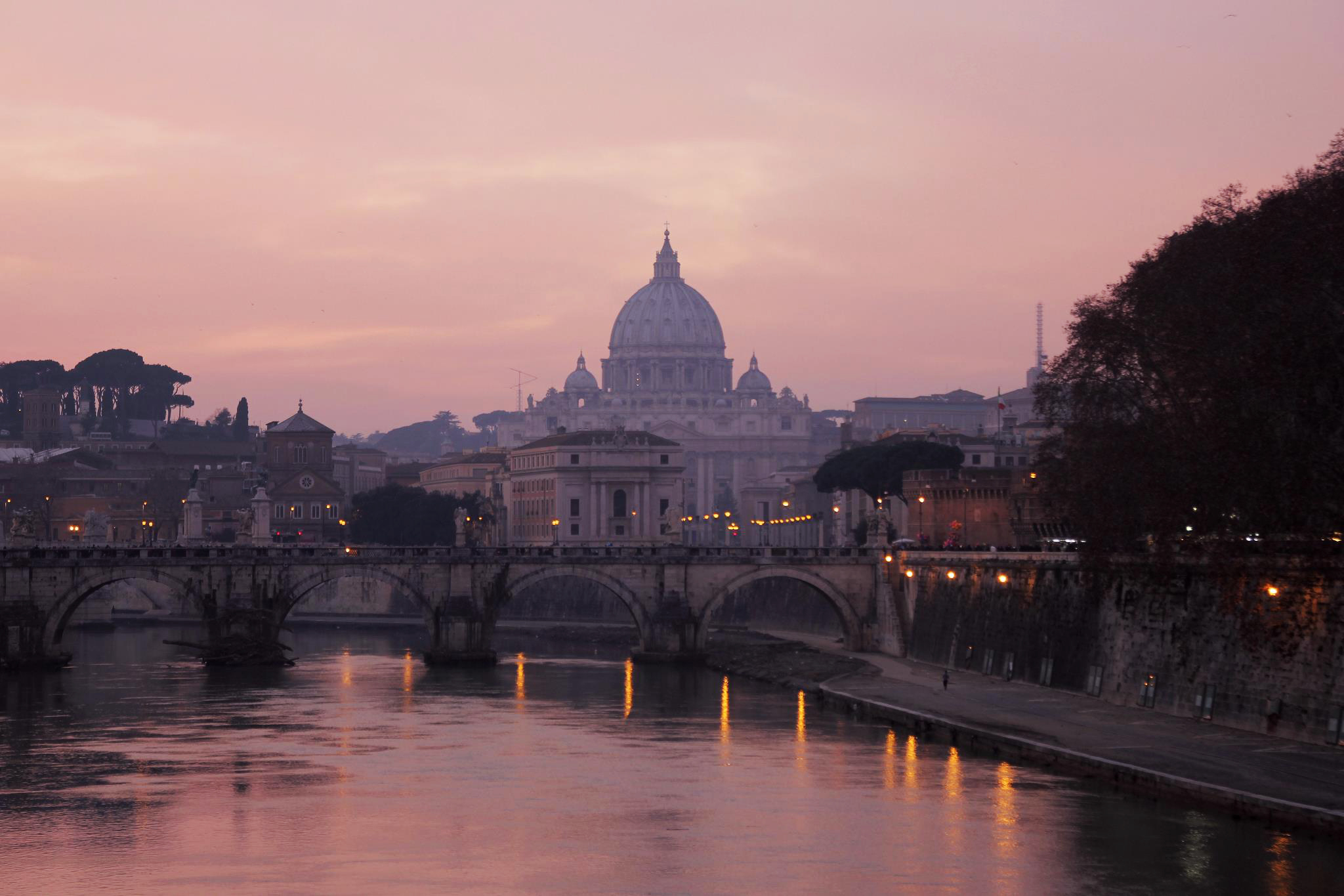 Rome dresses in pink