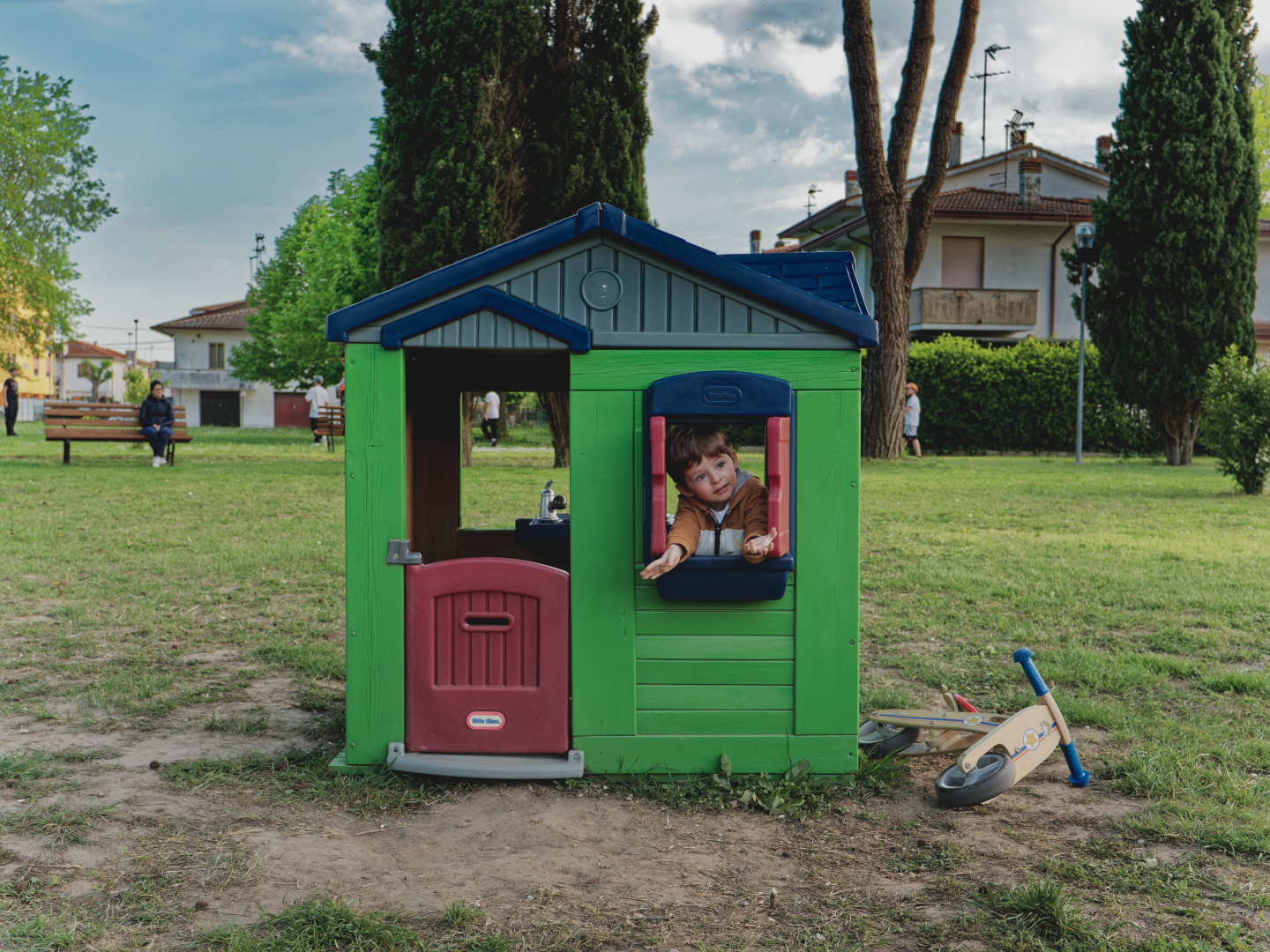 What happened to the little house of the Parco degli Alpini?