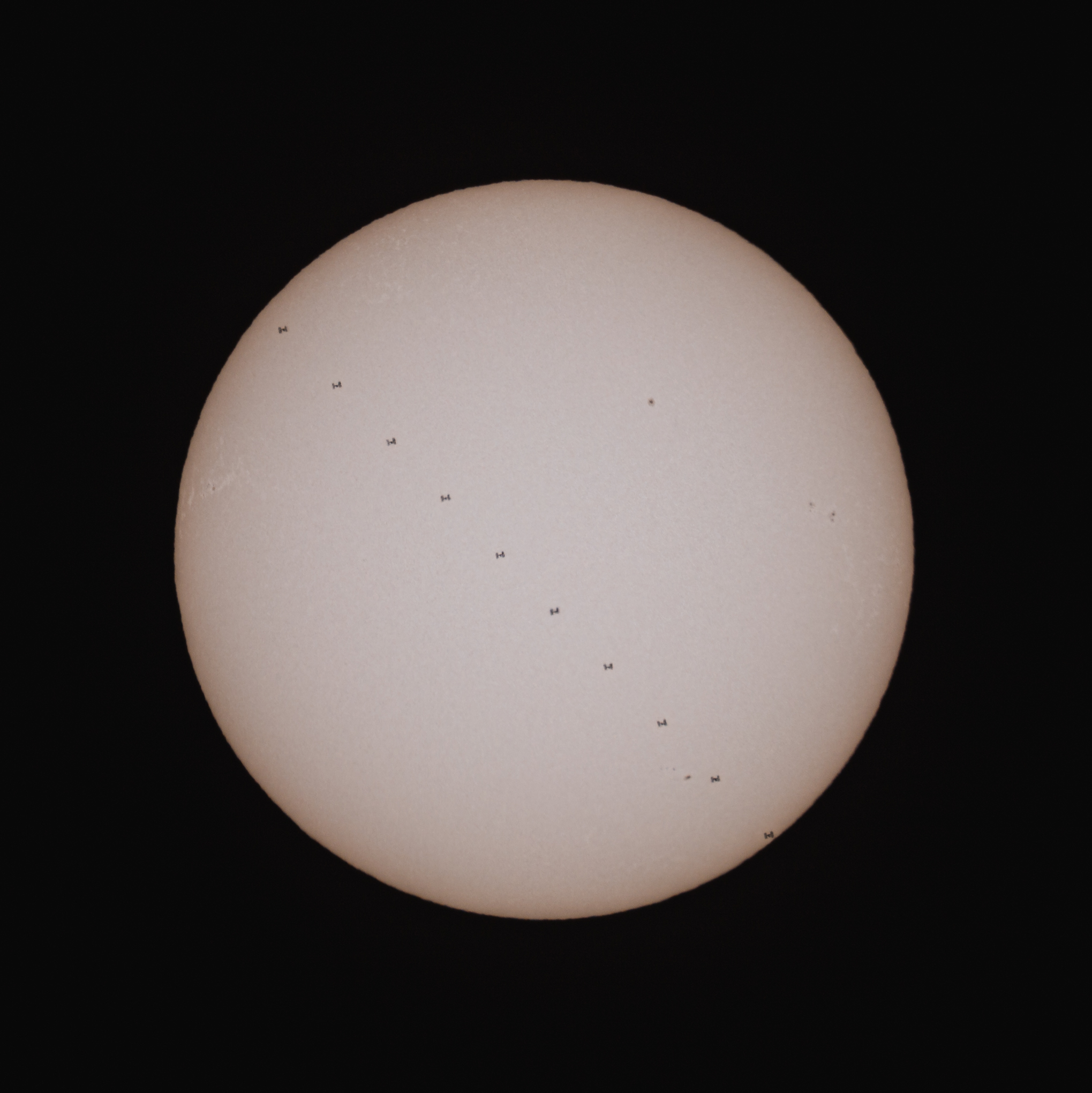 ISS transit on the sun