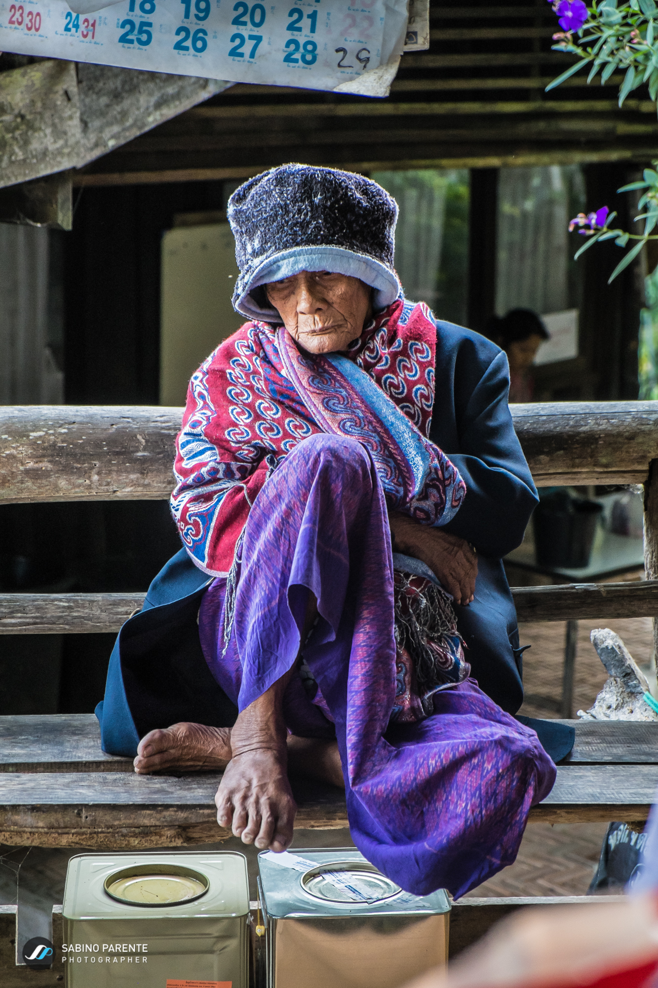 Old Hmong woman in Chiang Mai, Thailand