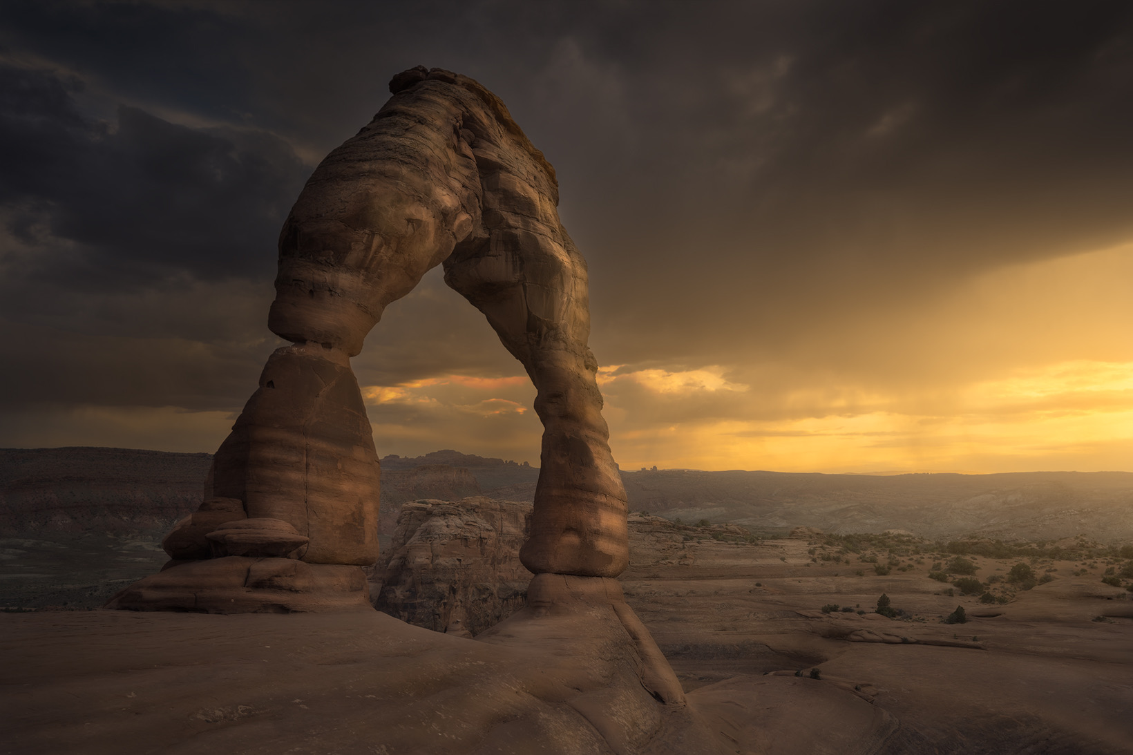 Dramatic sunset Arches