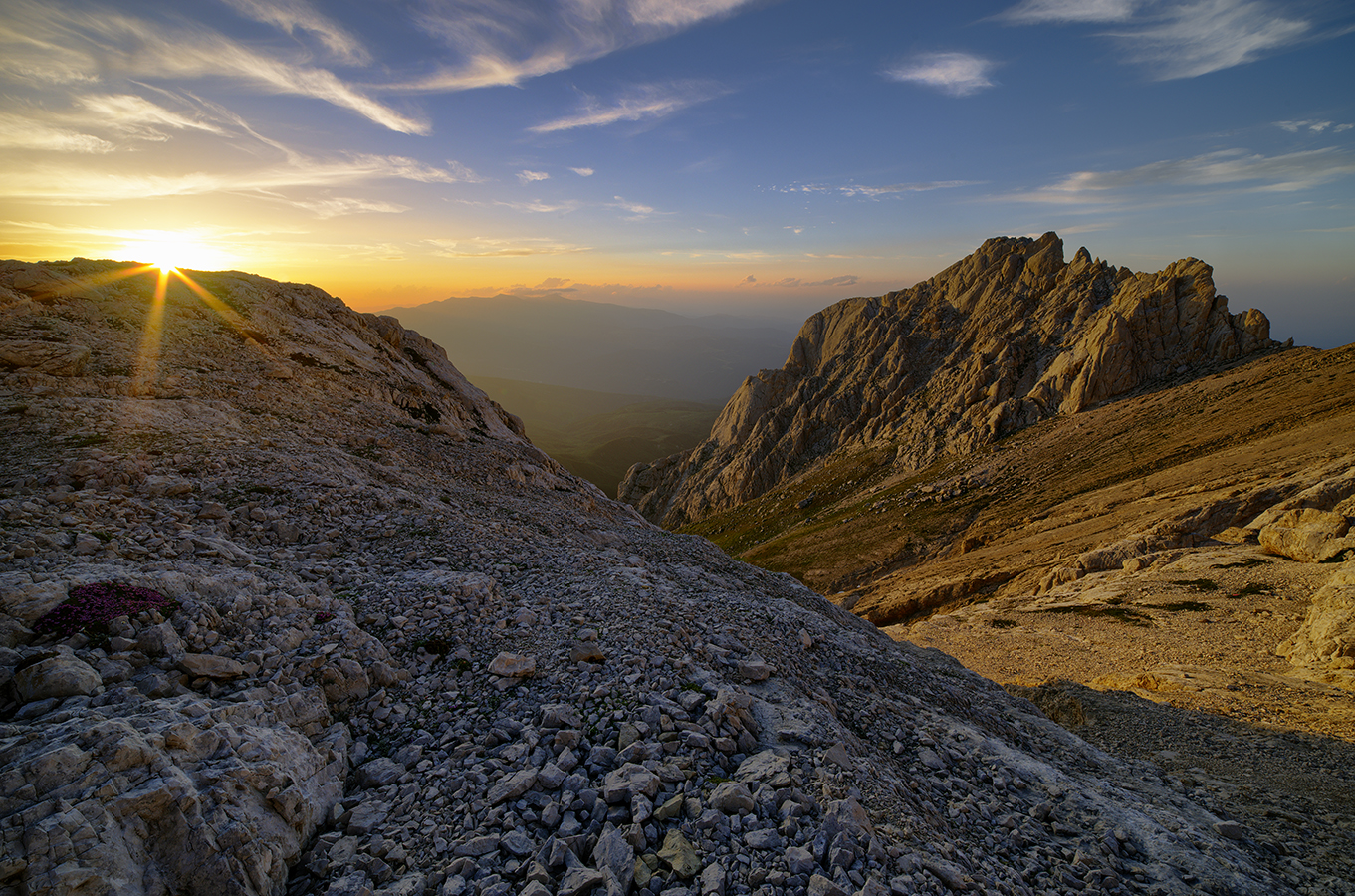 Sunset over Corno Piccolo