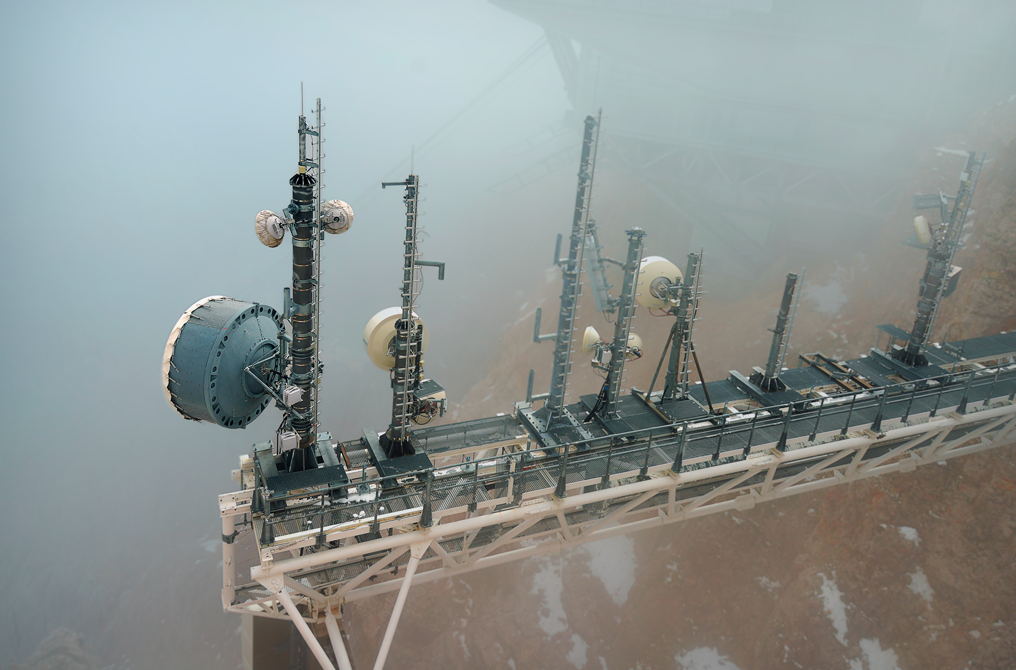 antennas on the Zugspitz
