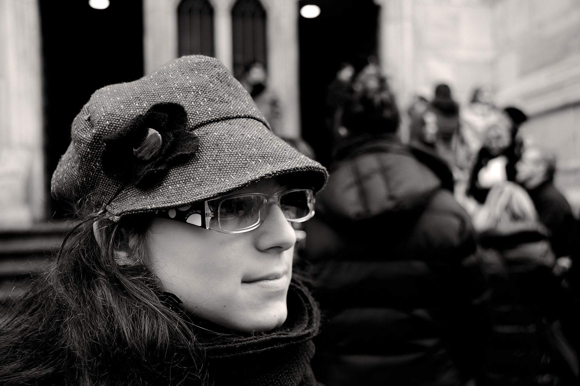 La ragazza con il berretto.