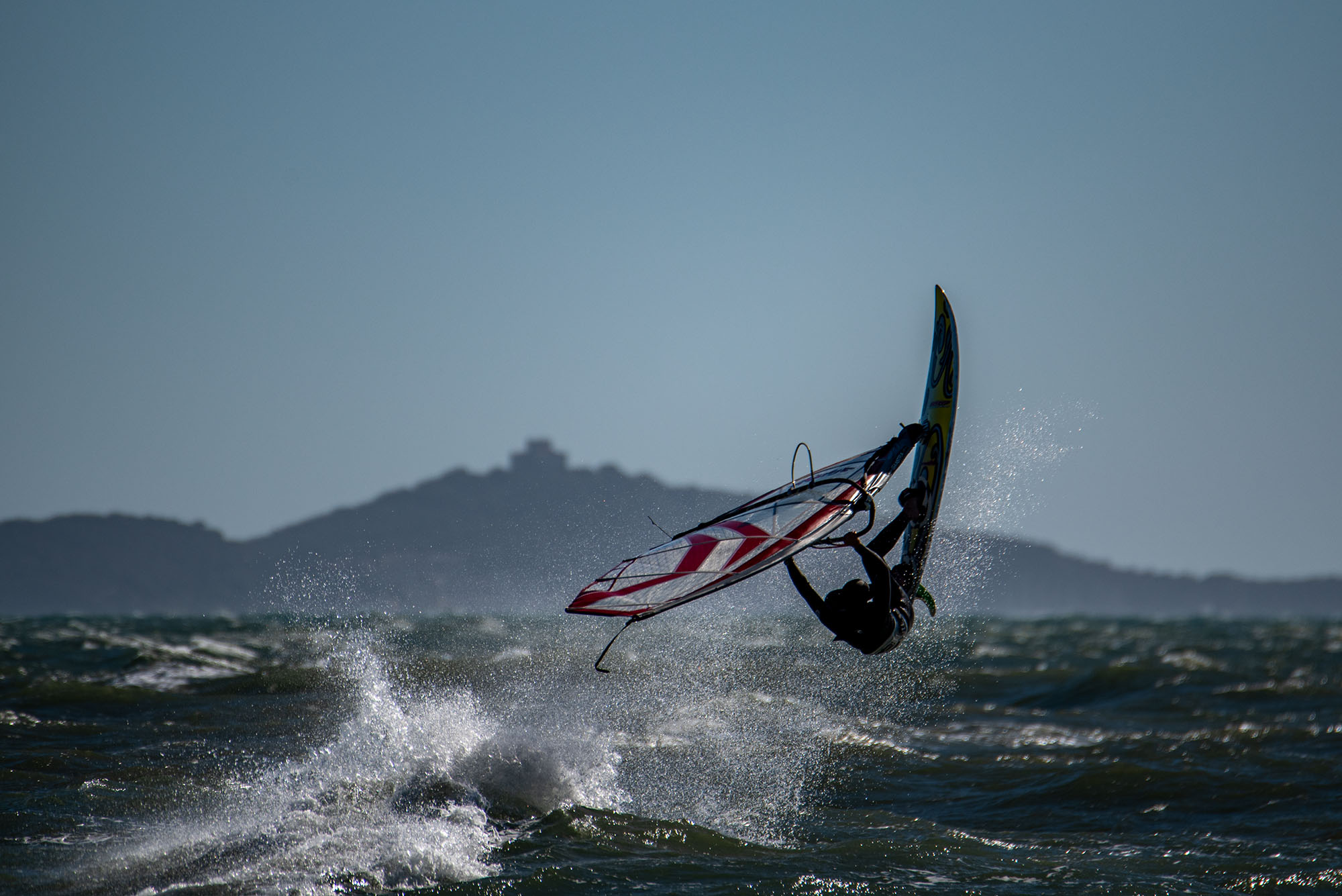 Wind surfing in the Gulf of Follonica.