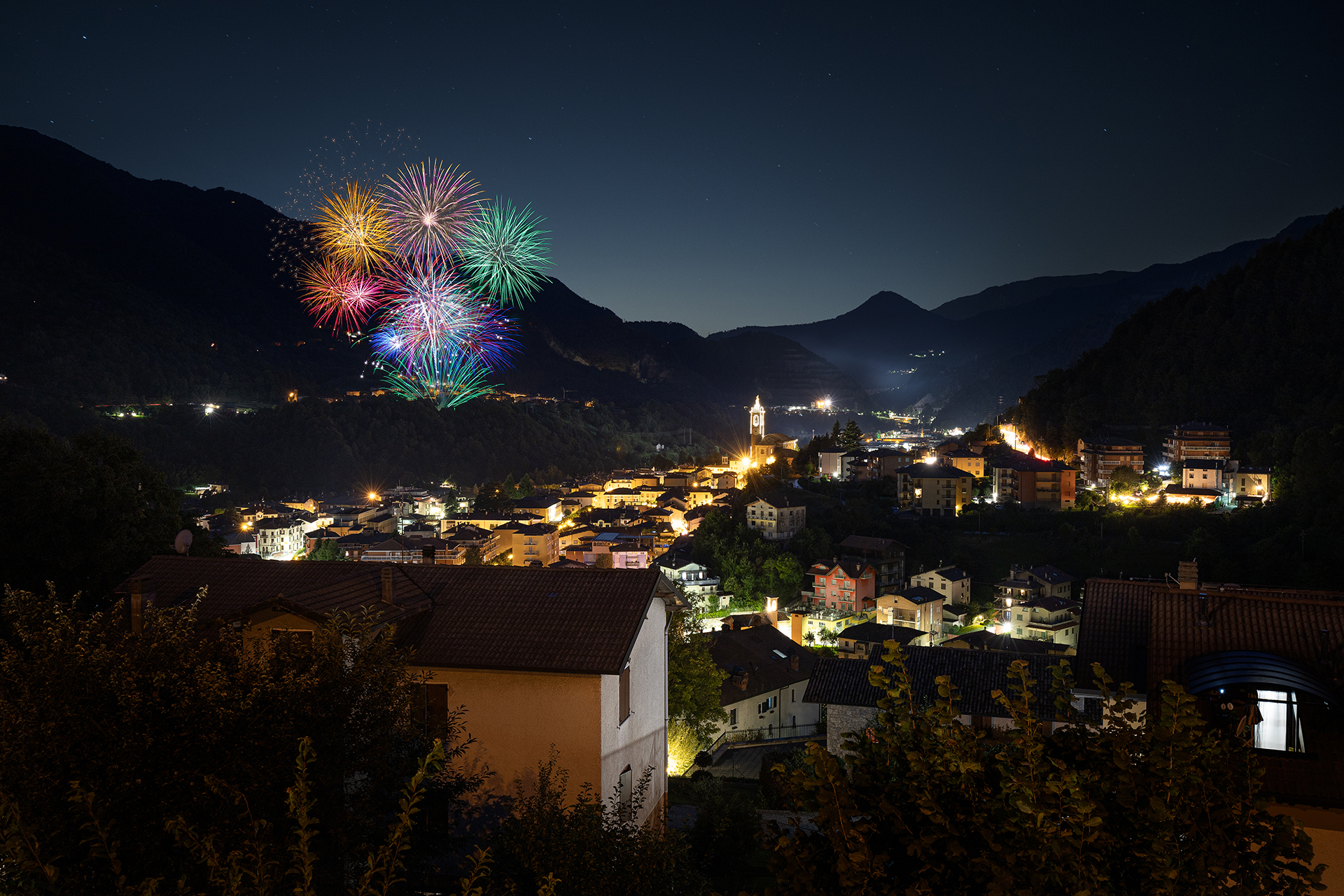 Fireworks patron San Lorenzo Zogno