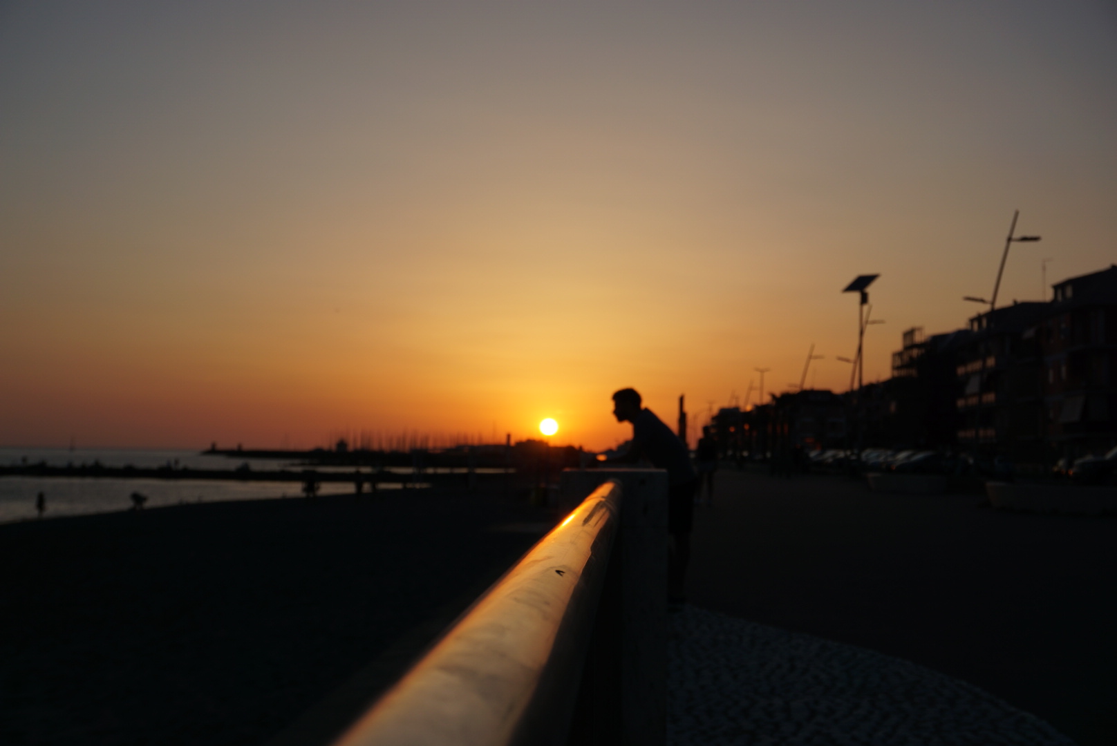 Man in the sunset