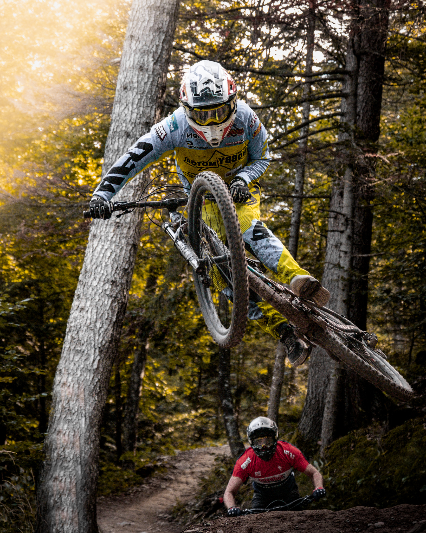 Jumping in mtb at Fai della paganella