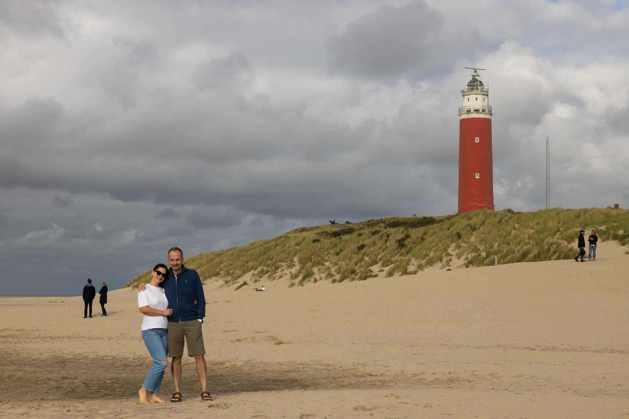 Foto ricordo presso il faro di Texel