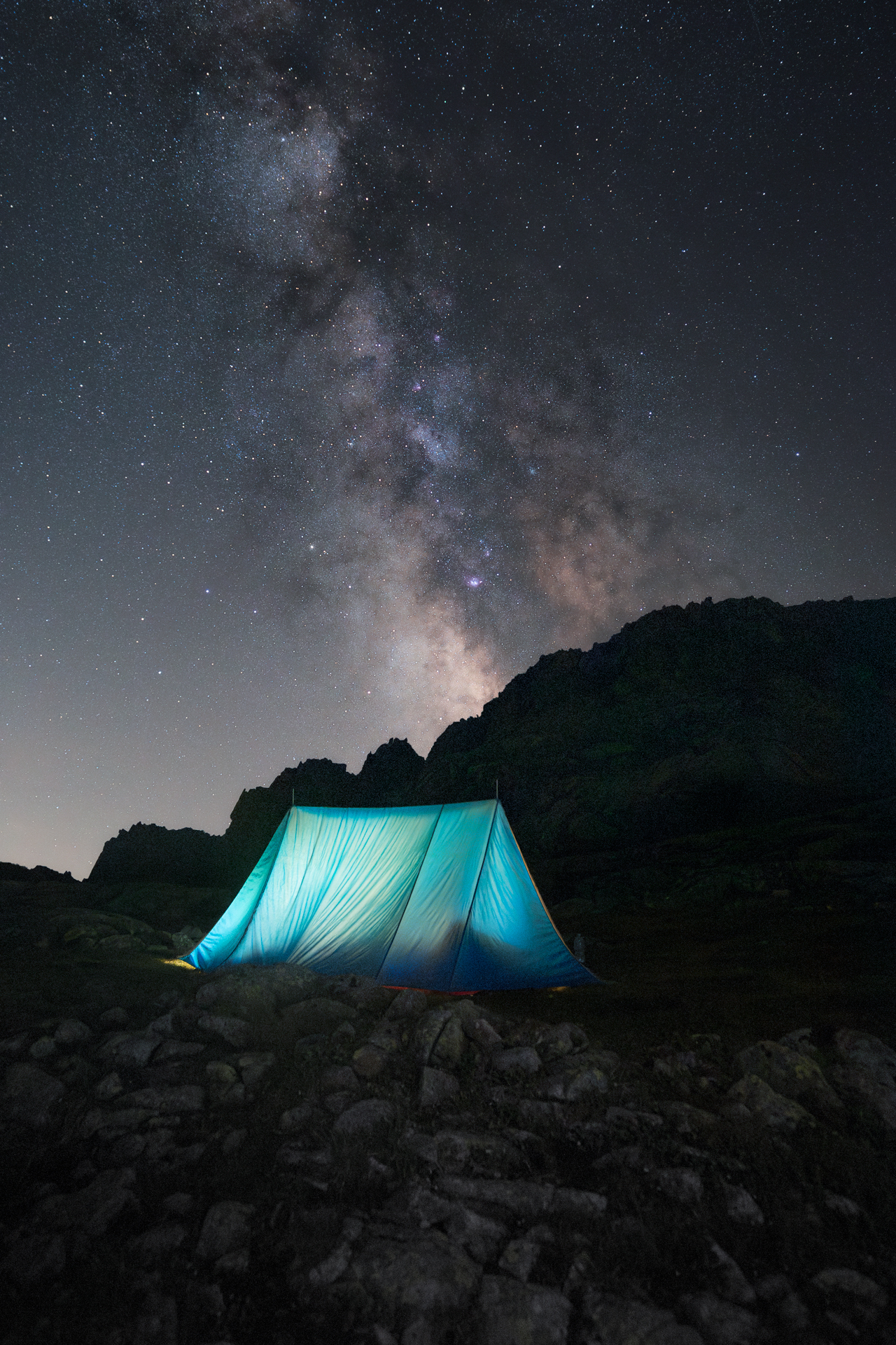 Una notte sulle Dolomiti del Brenta