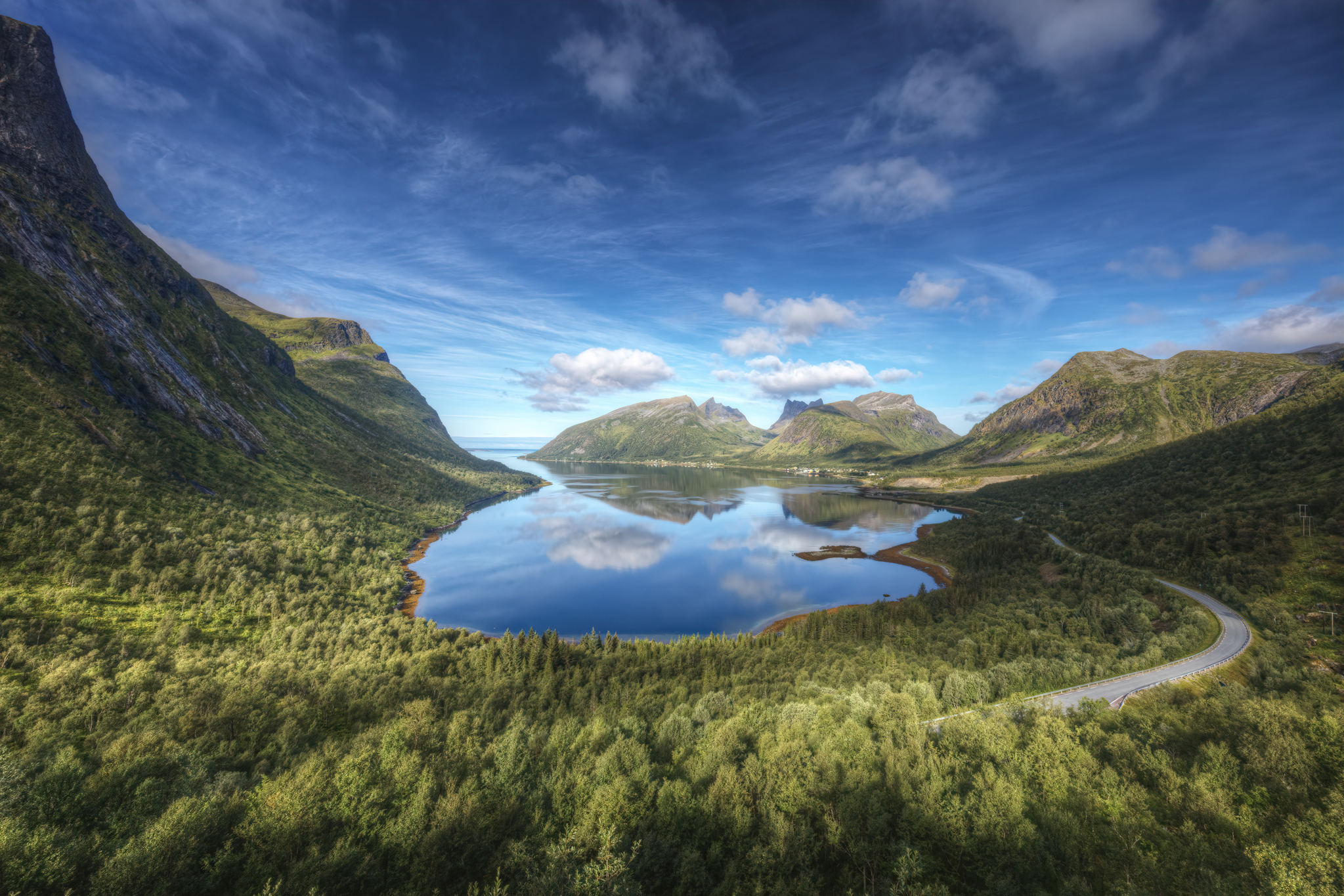 Senja, fjord on the north coast