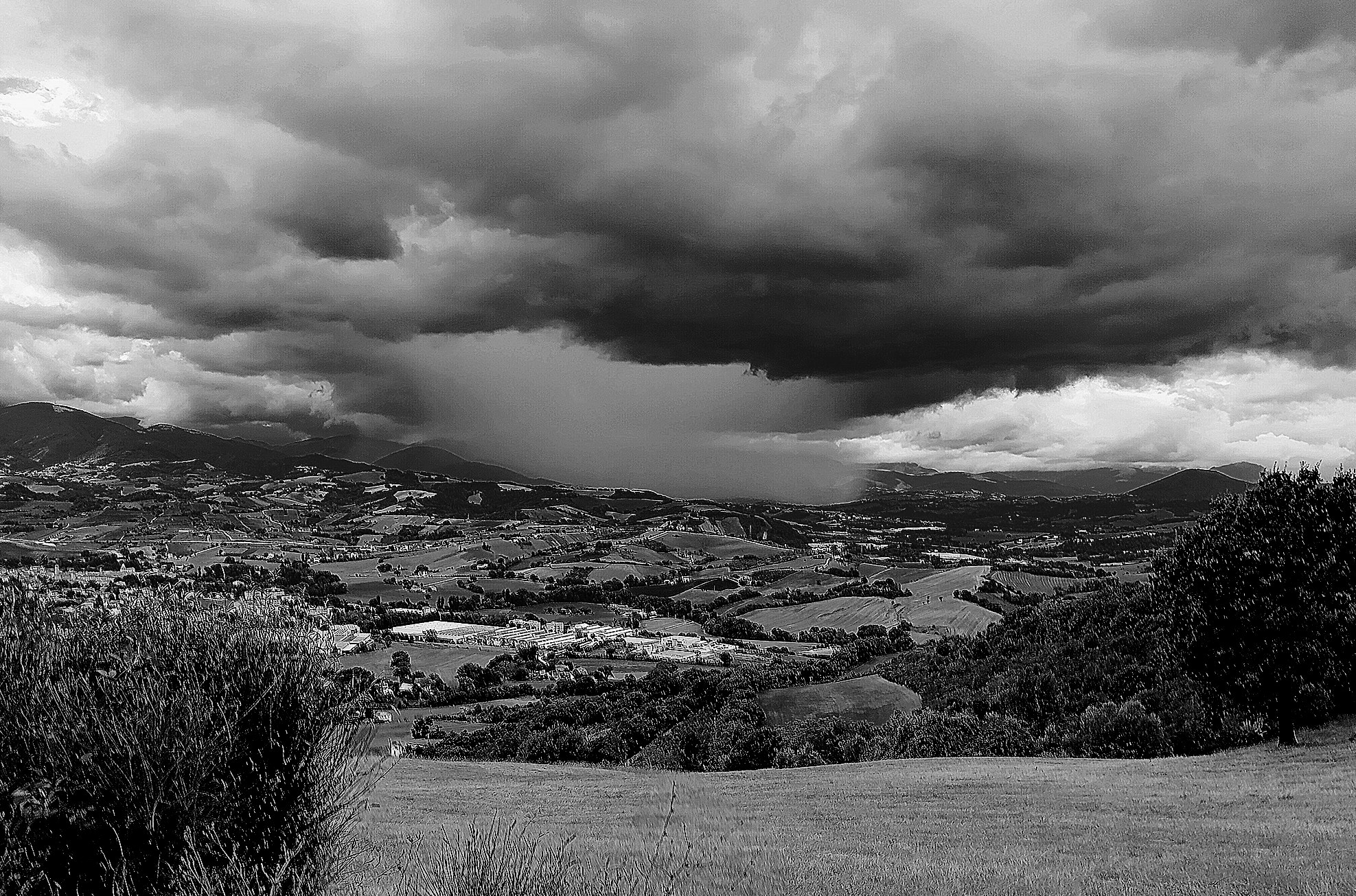 Black and white hurricane