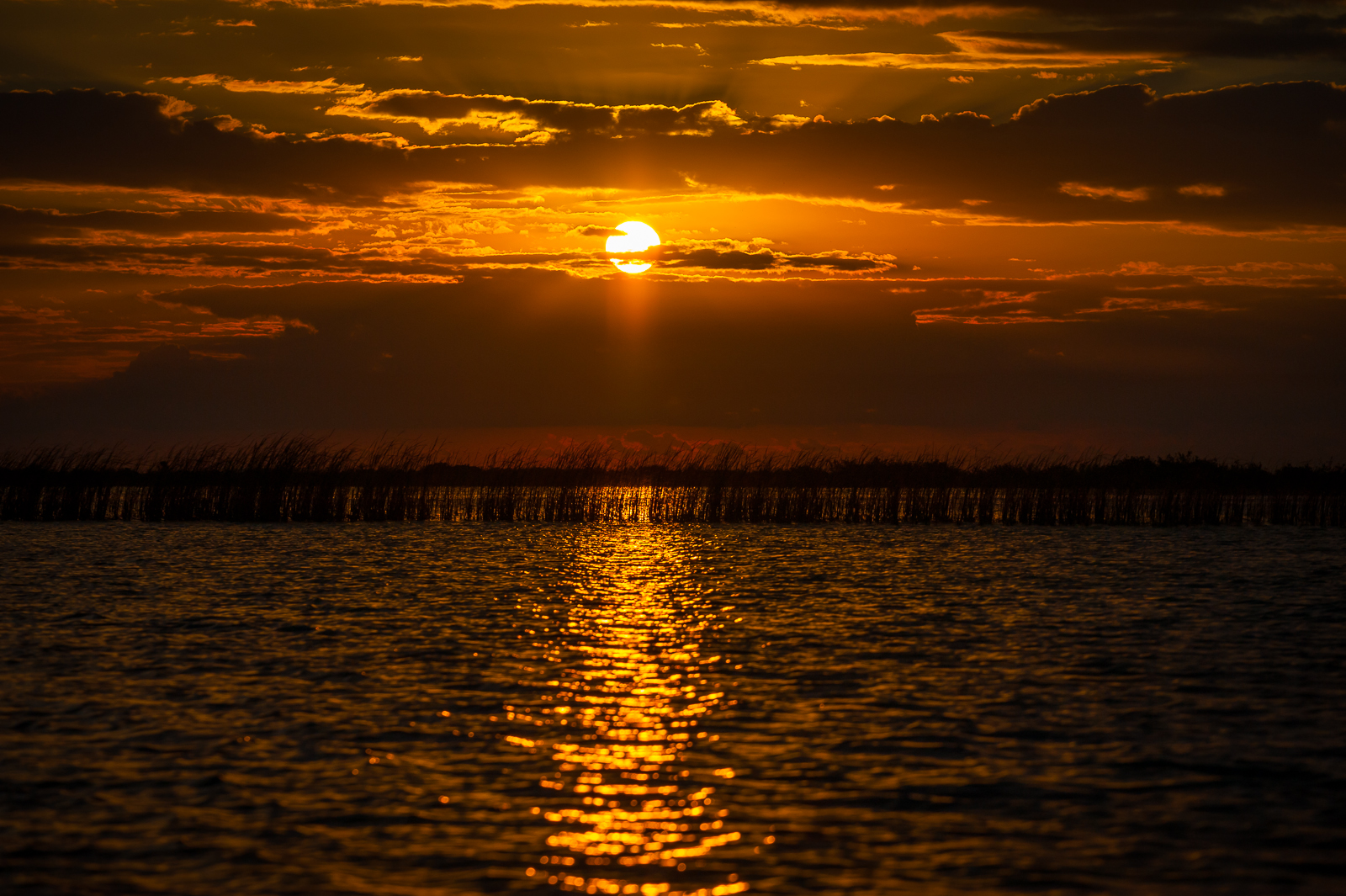 Sunrise in the natural reserve of Sian Ka'an (Mexico)