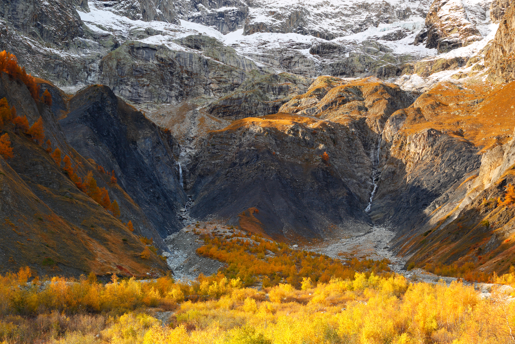 Autumn on the slopes of Mont Blanc