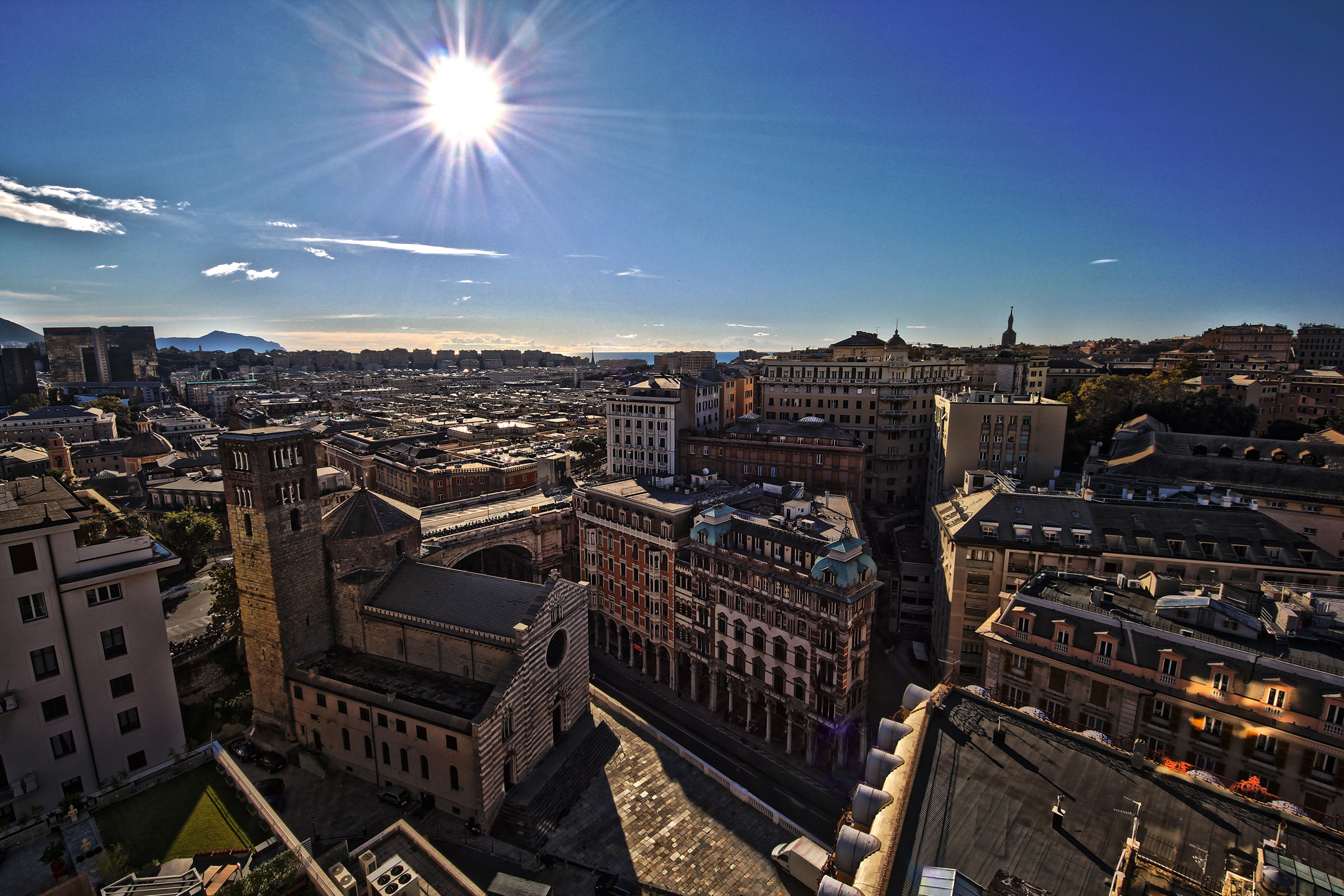 Santo Stefano with the sun