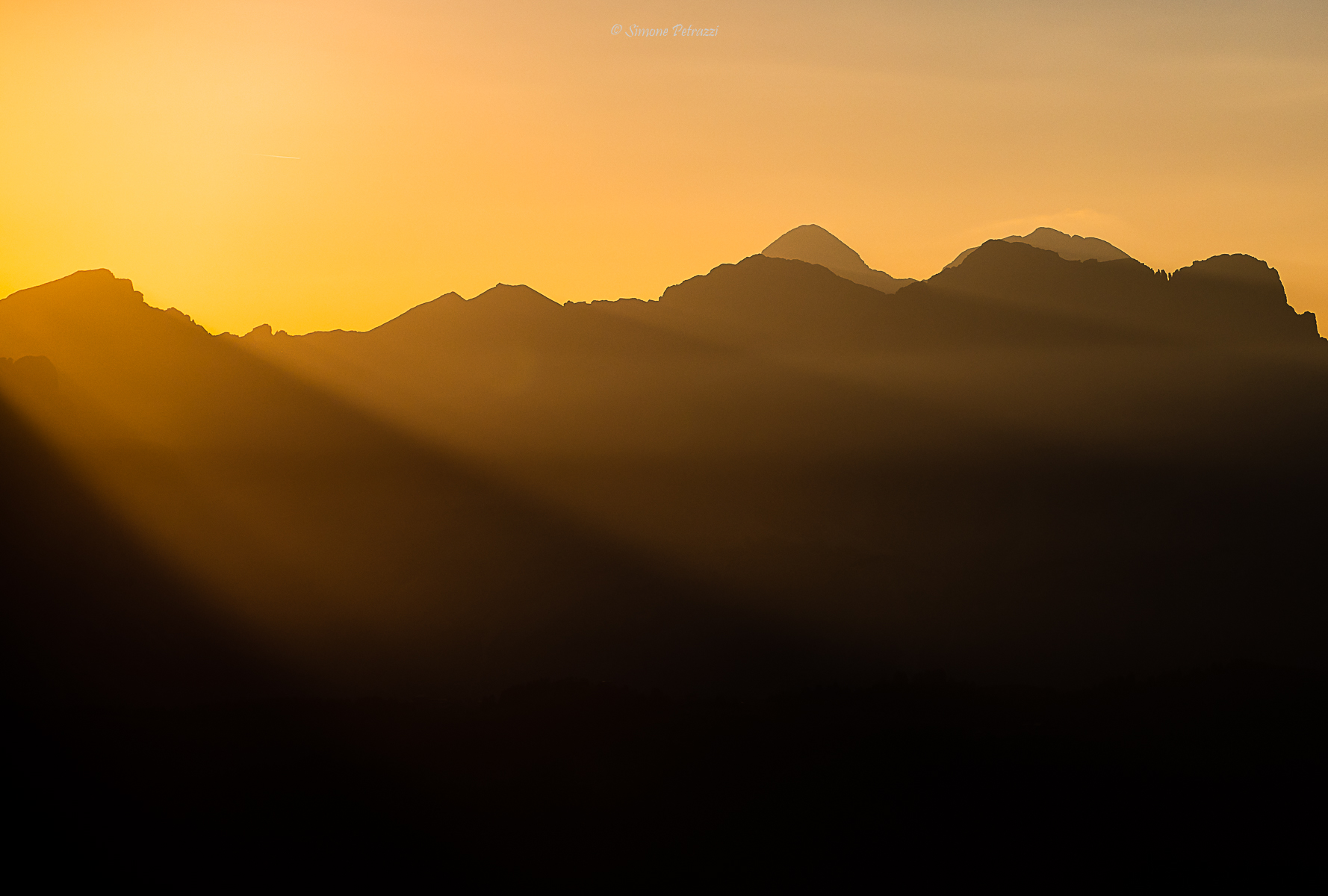 Sunrise at Passo Gardena