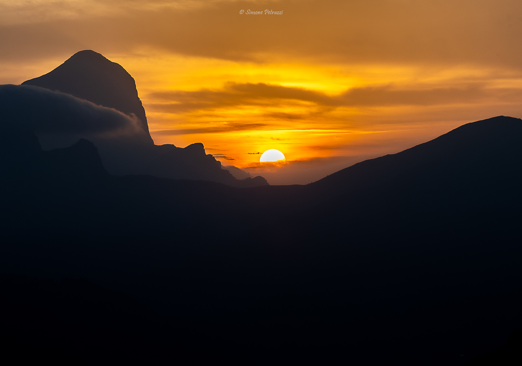 Sunrise at Passo Gardena