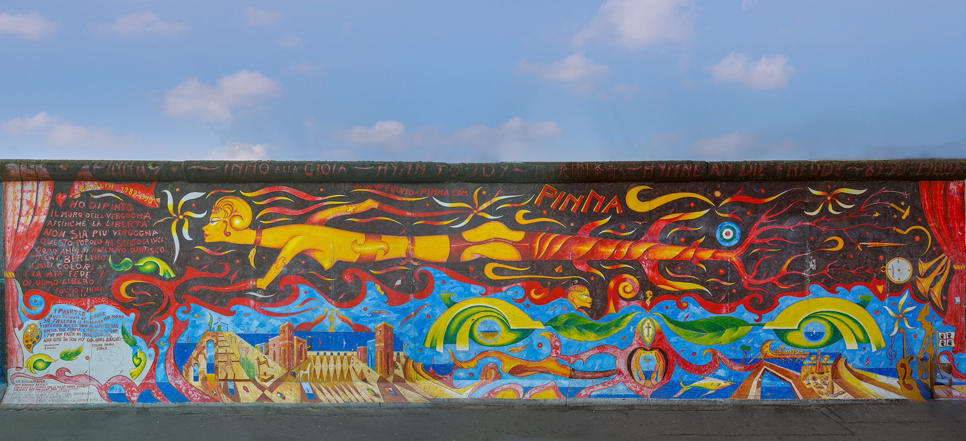 a piece of Italy on the Berlin Wall
