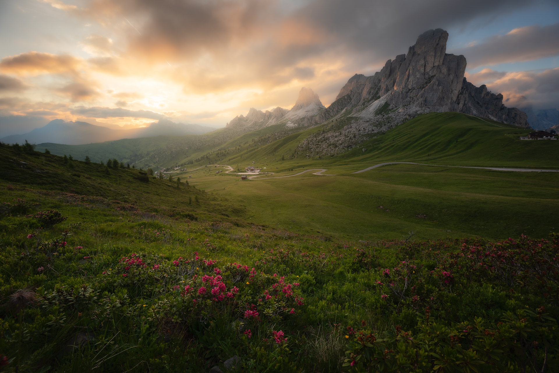 Sunset at Passo Giau