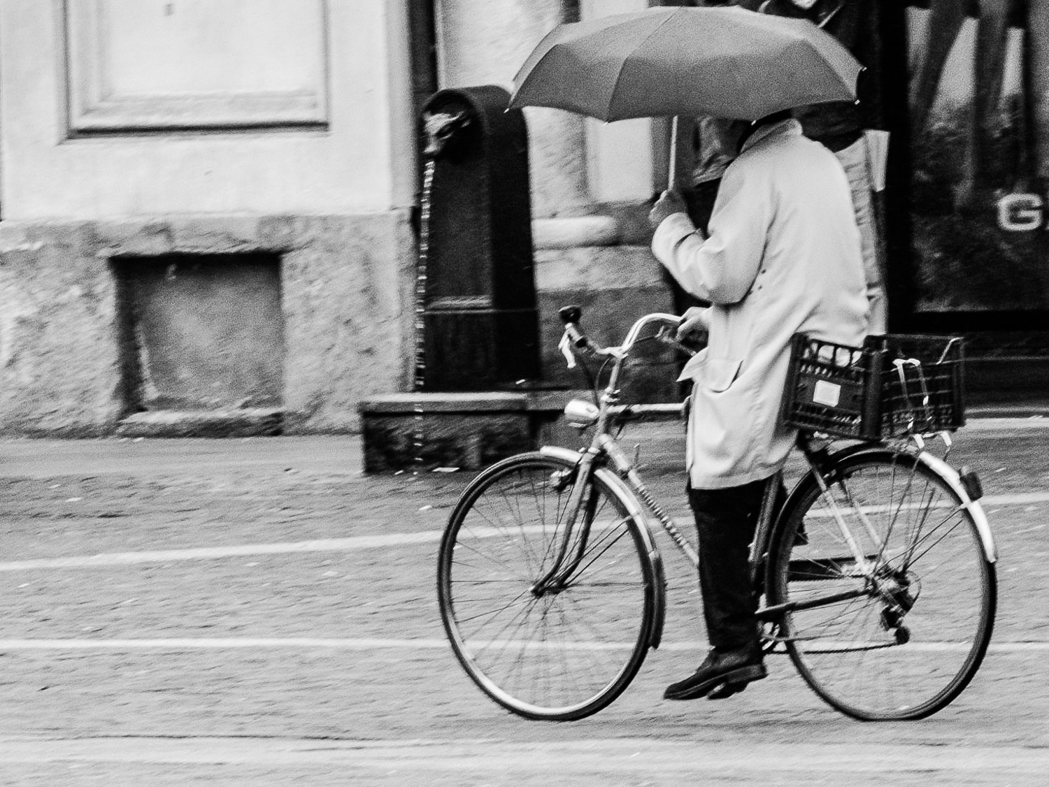 bike in the rain