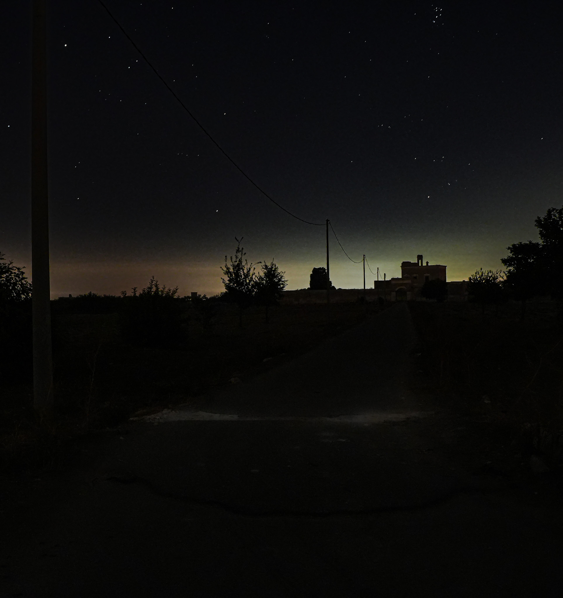 Pleiades above the castle