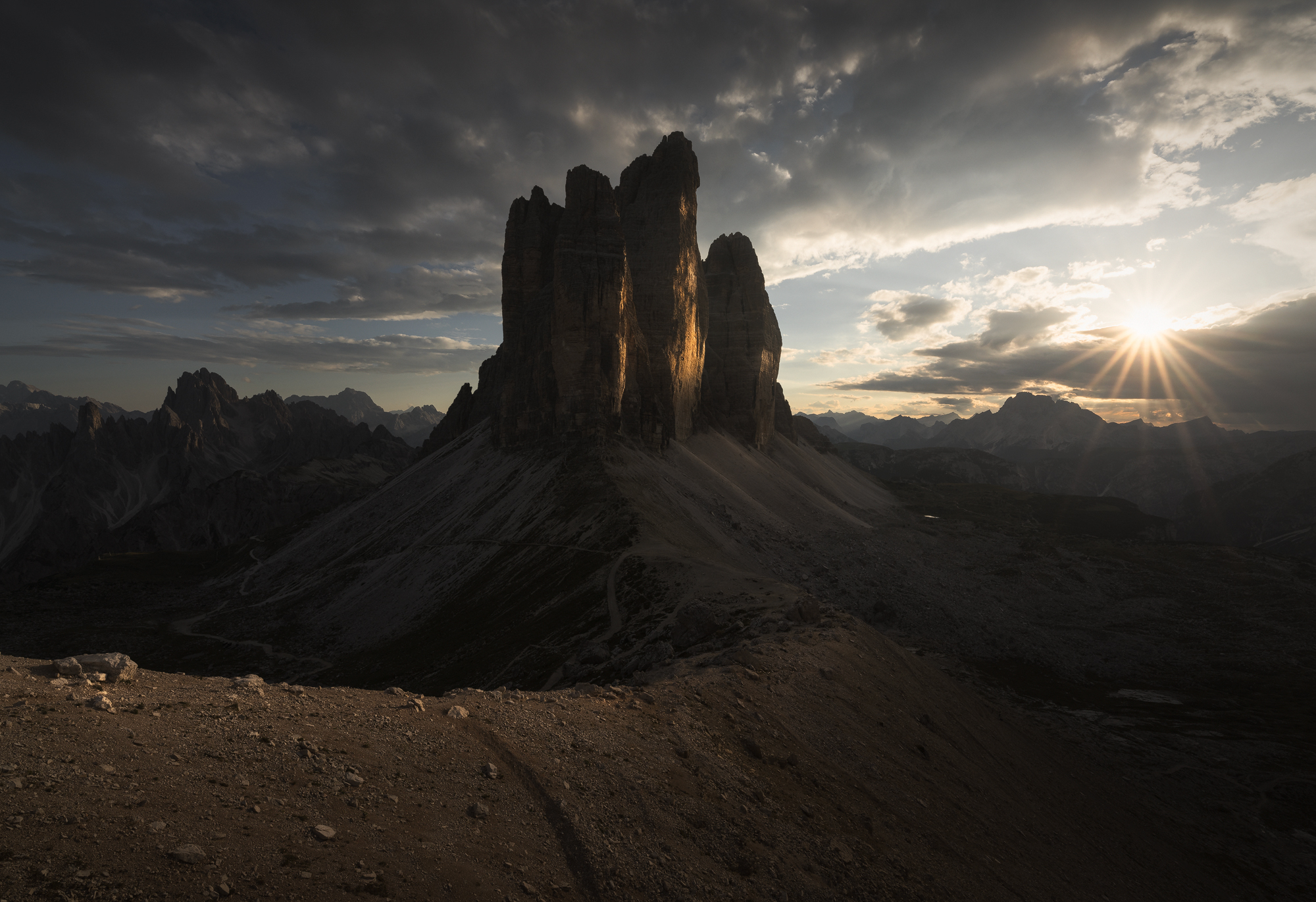 The trident of the Alps