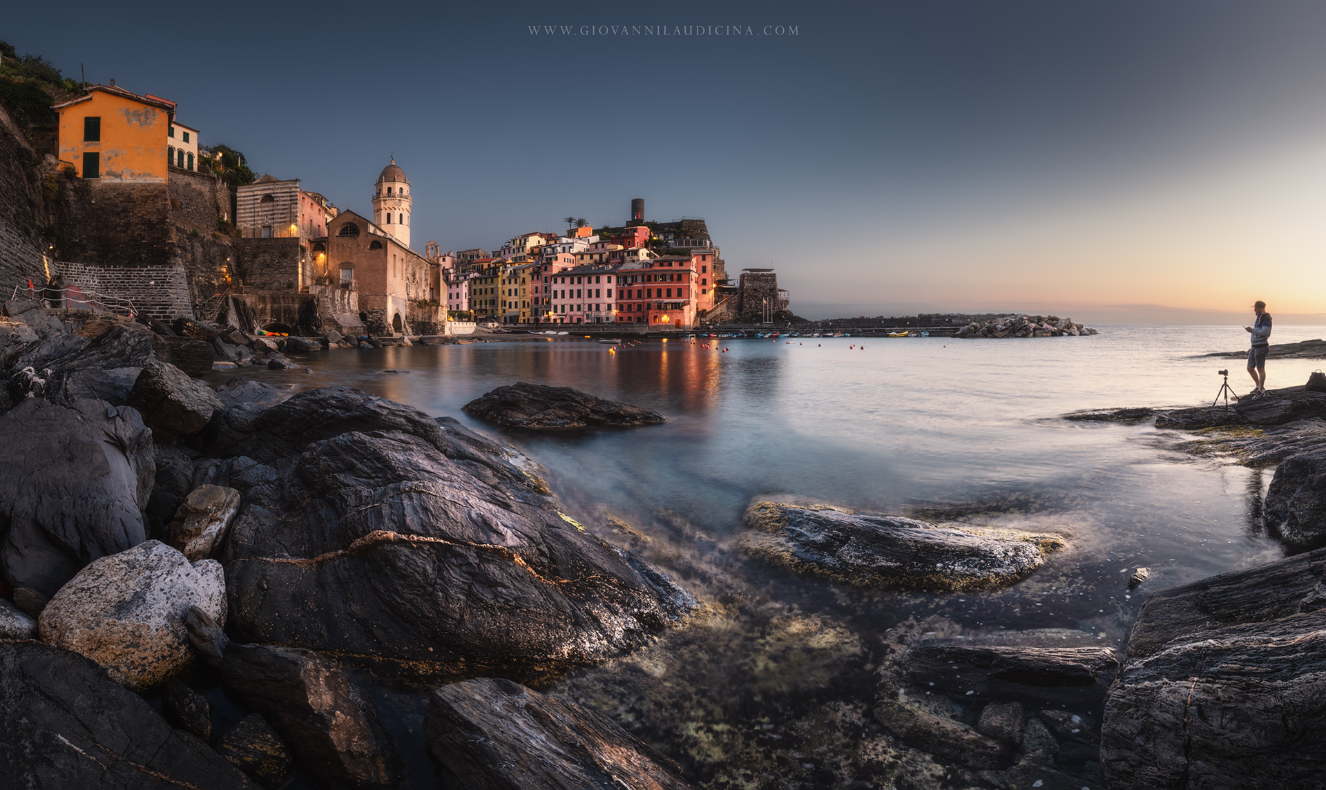 In the evening in Vernazza