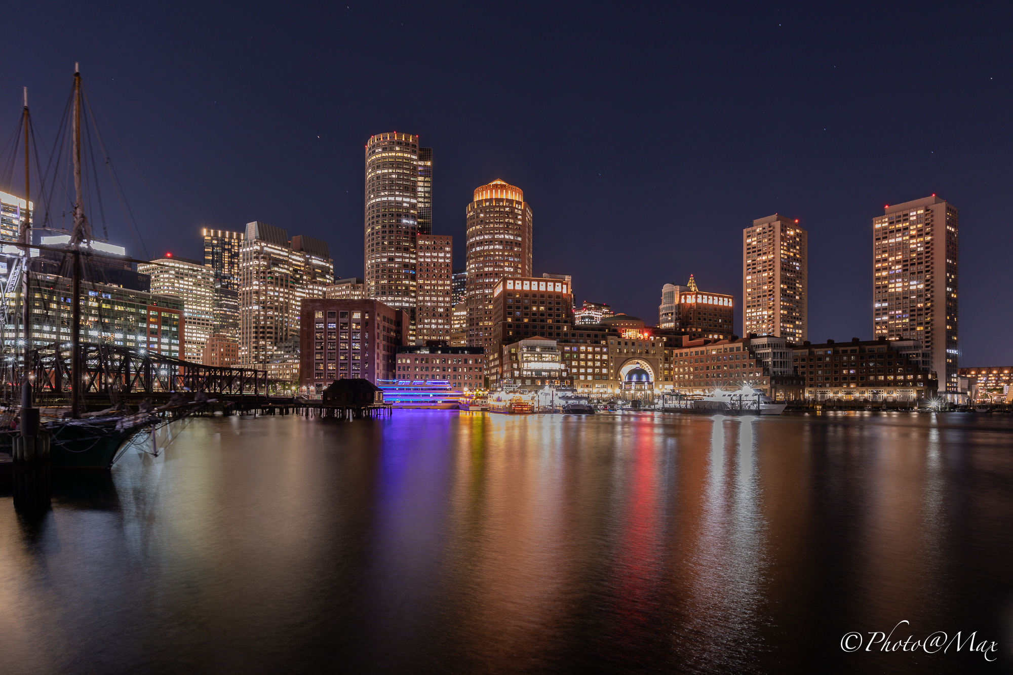 Boston by night