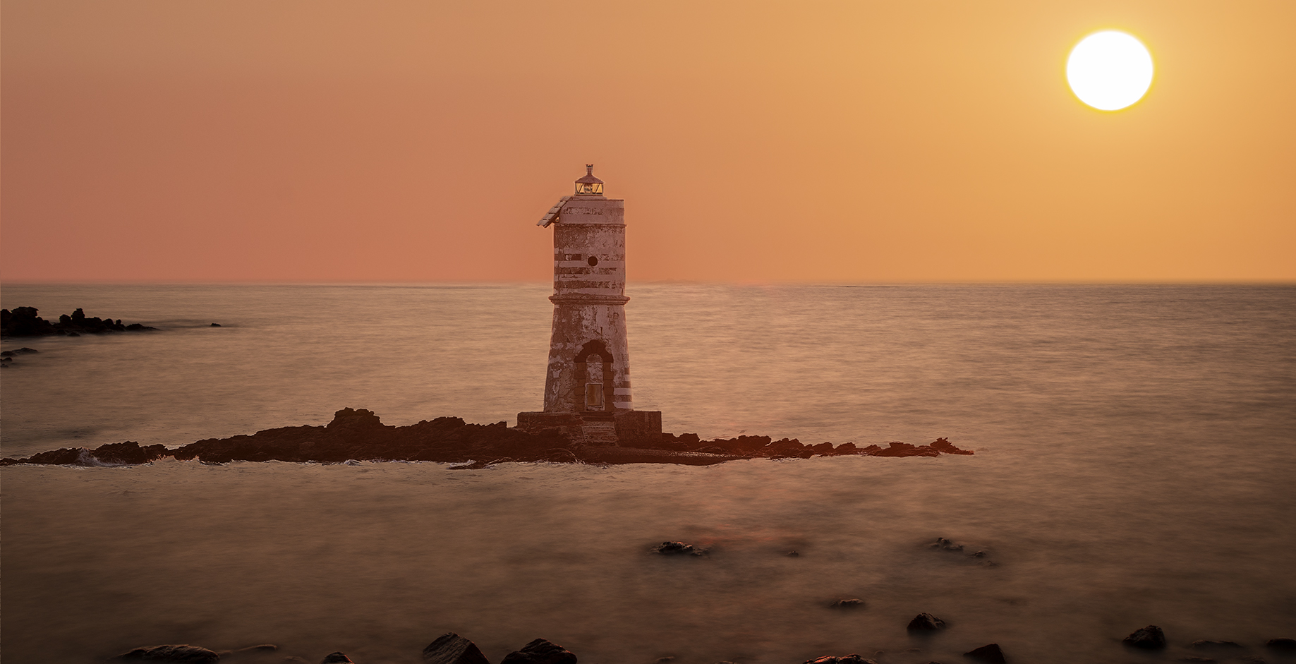 Sunset from the lighthouse Mangiabarche