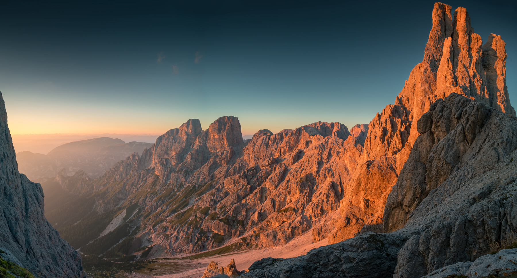 Sunset at the Vajolet Towers