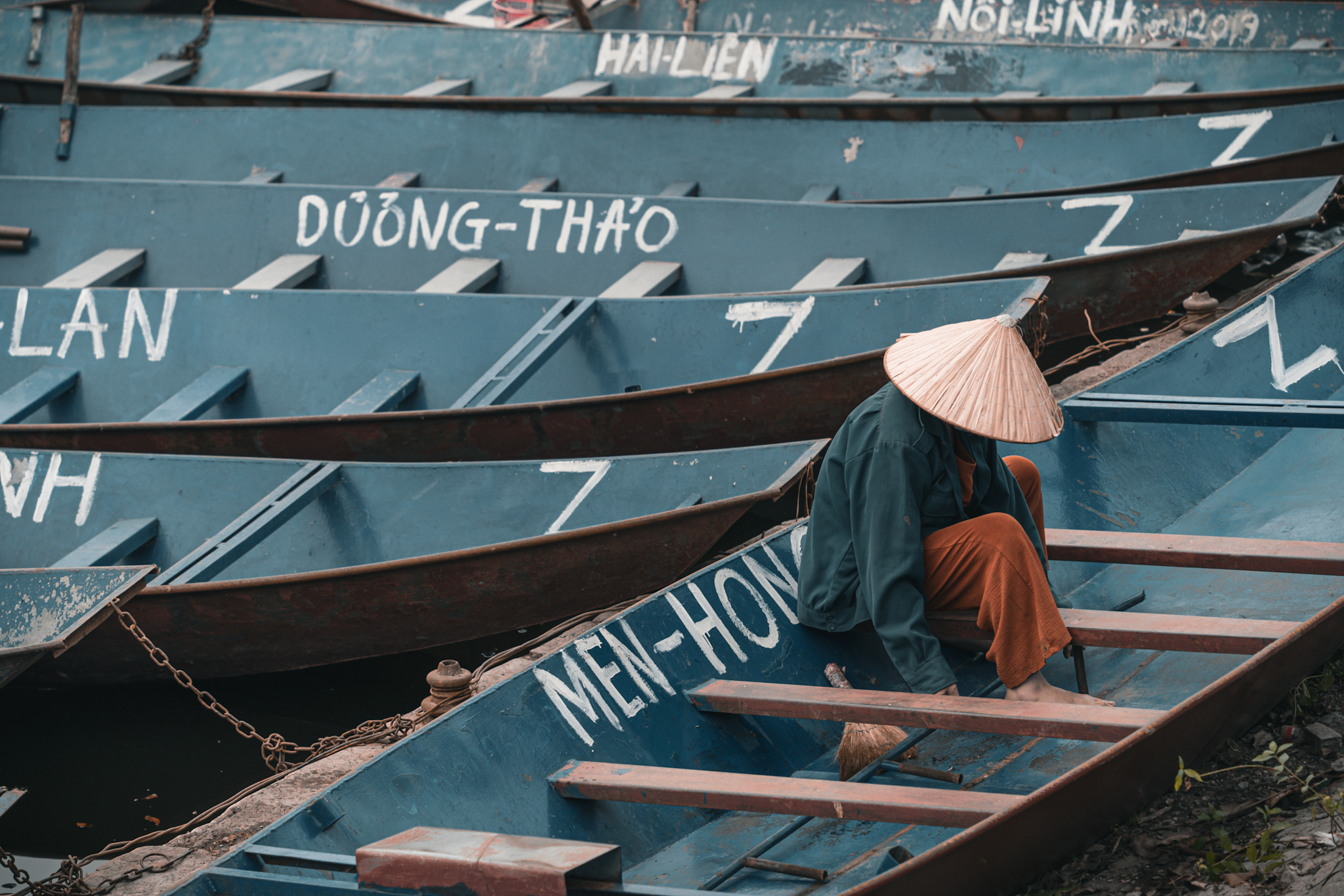 Boatman on the Huong River