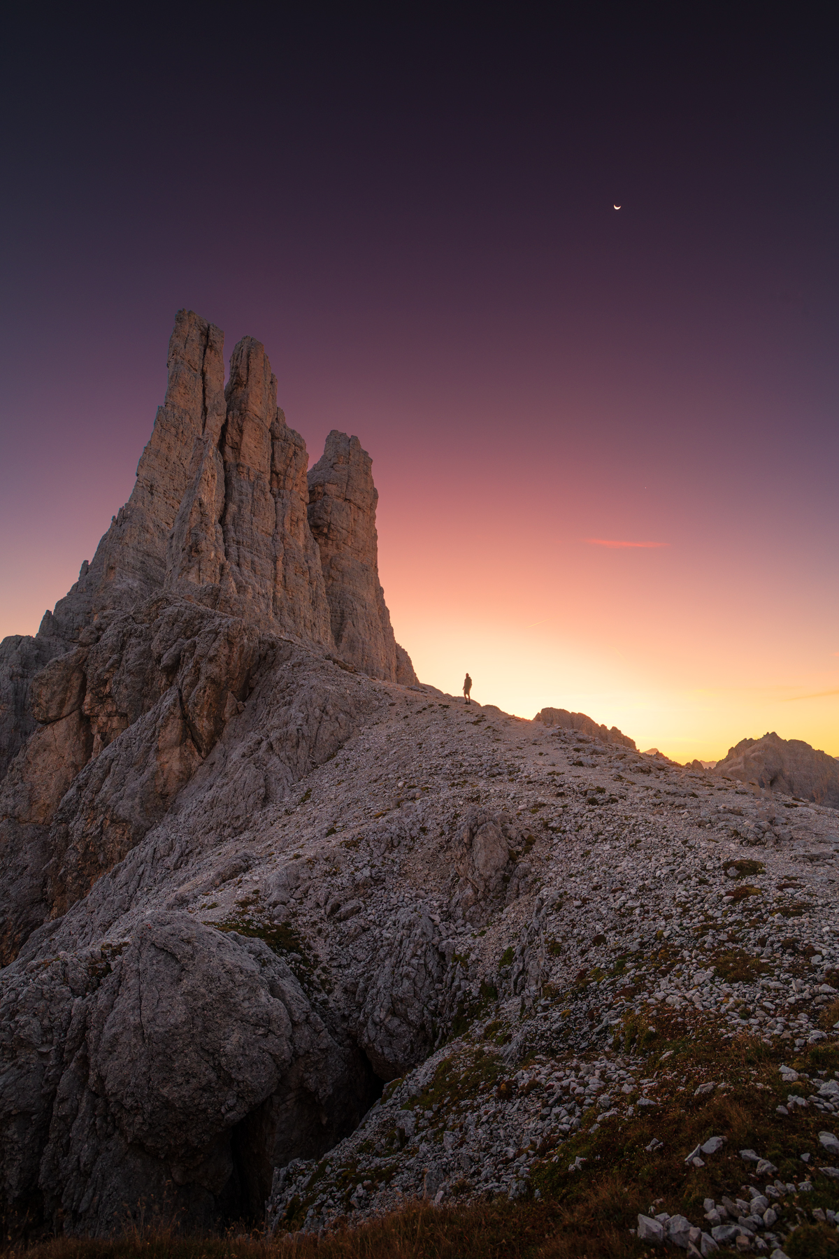 Sunrise at the Vajolet Towers