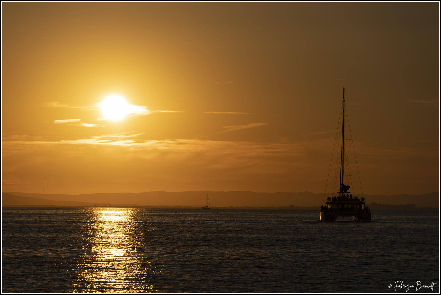 Sailing into the sunset
