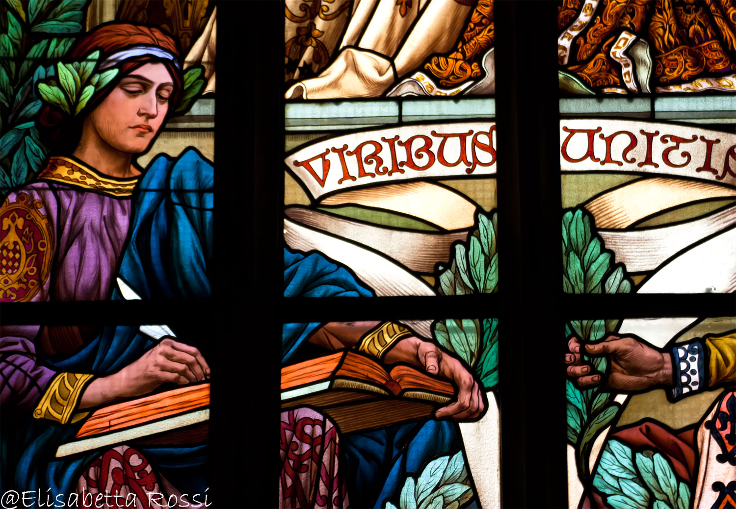 Stained glass window S.Barbarba in Kutna Hora