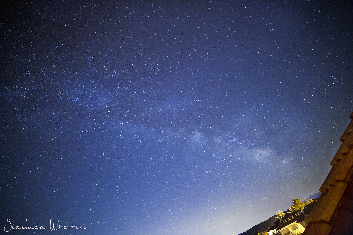 Magica notte dal balcone di casa