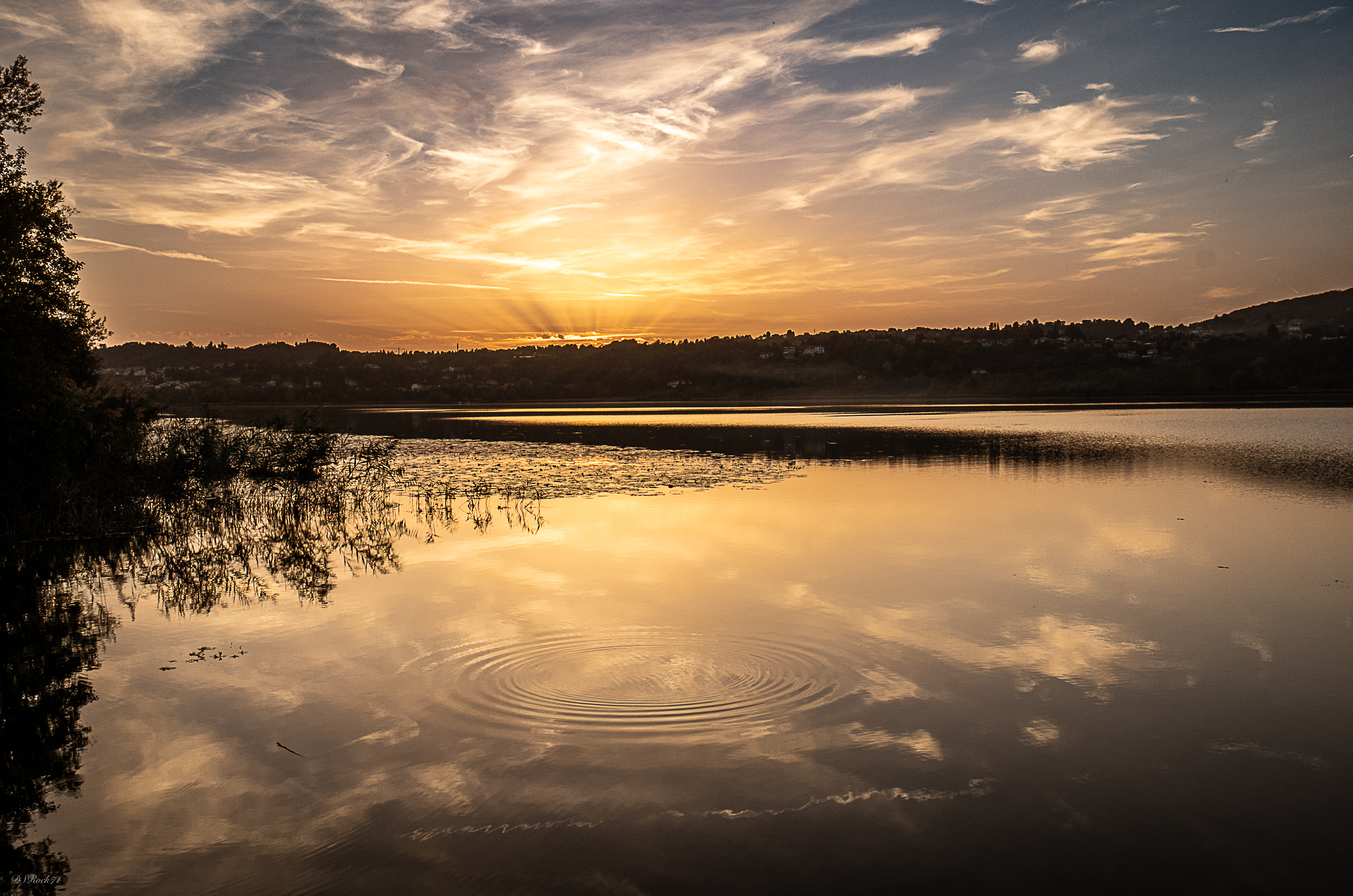 Sunset over the lake