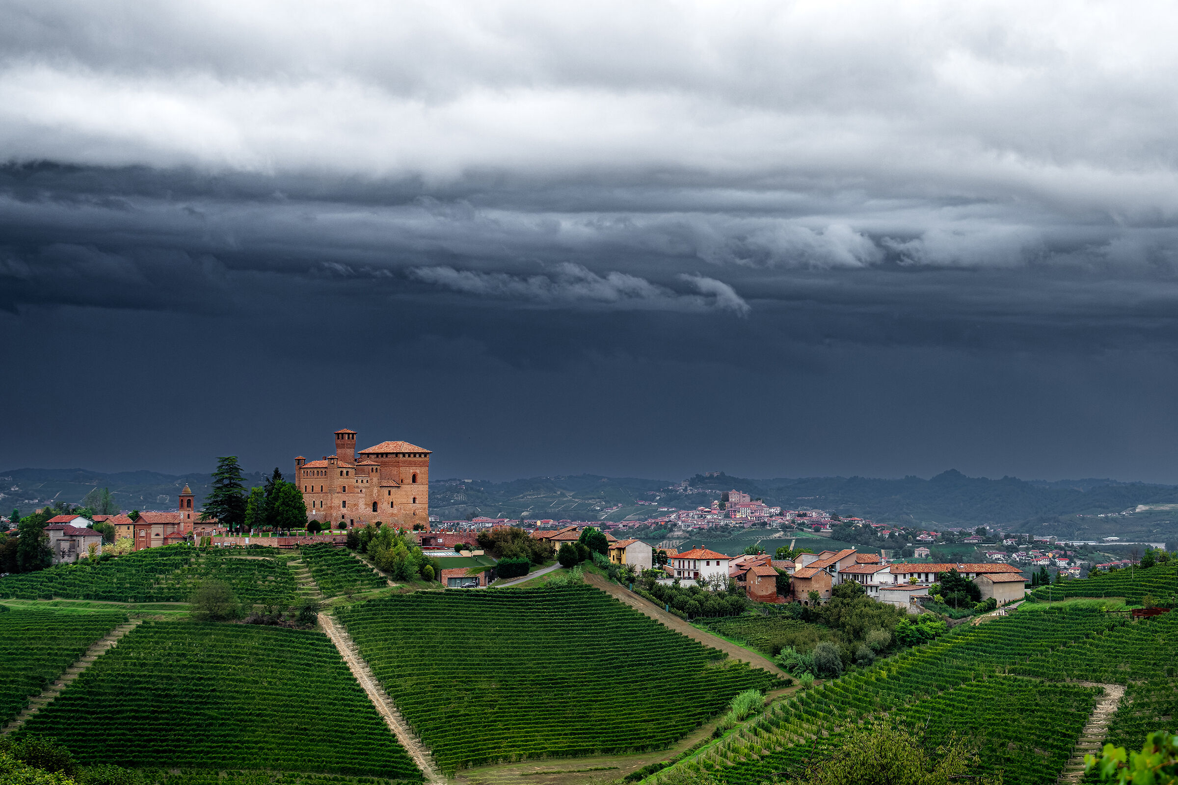 Thunderstorm coming to Grinzane