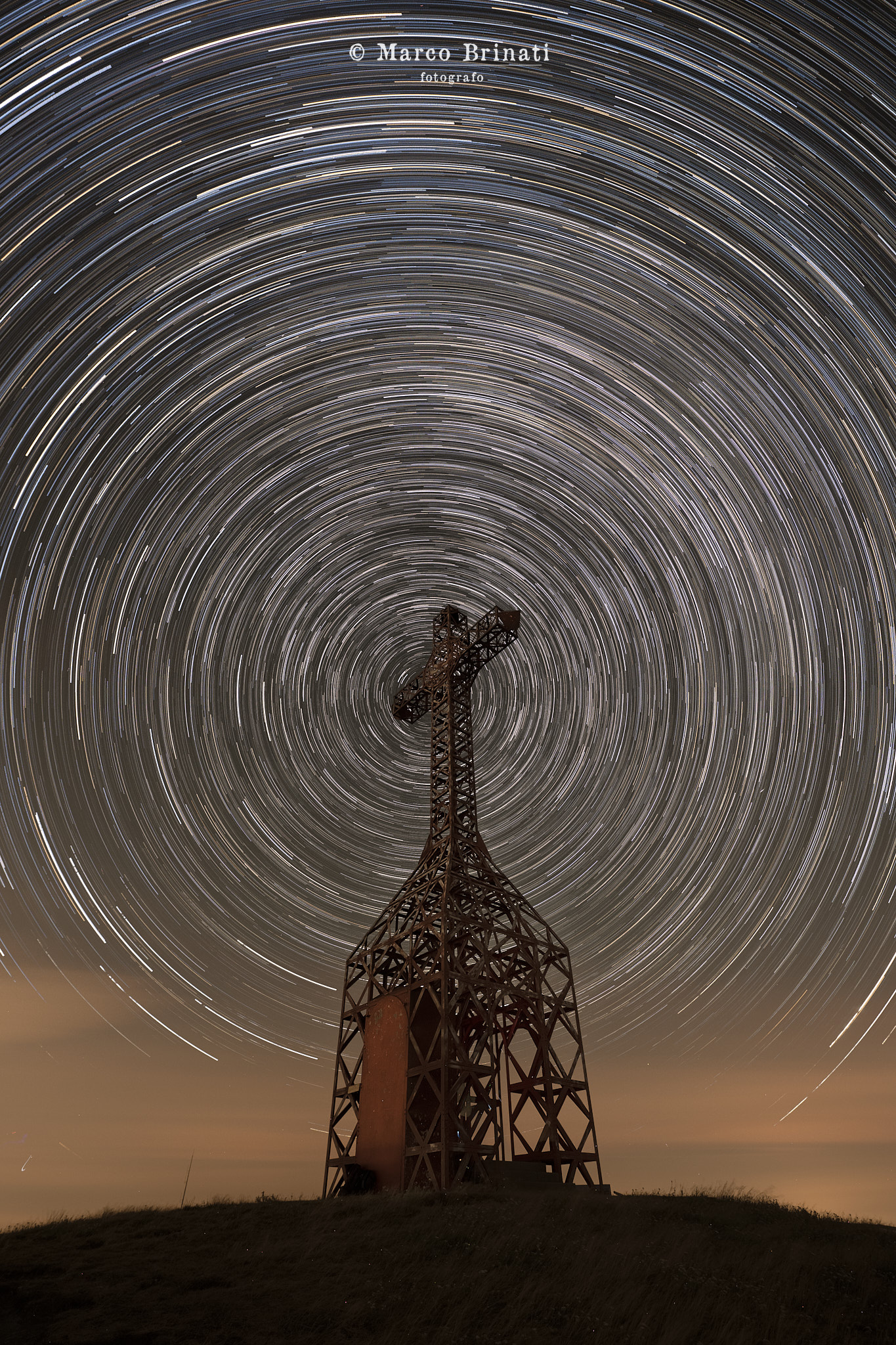 Star Trail to the Pratomagno Cross