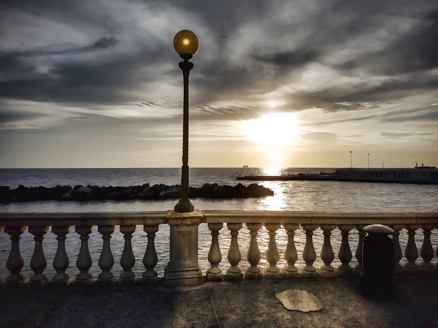 The sun leaves us...