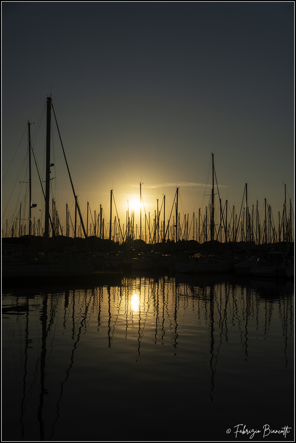 Last Rays Between Boats