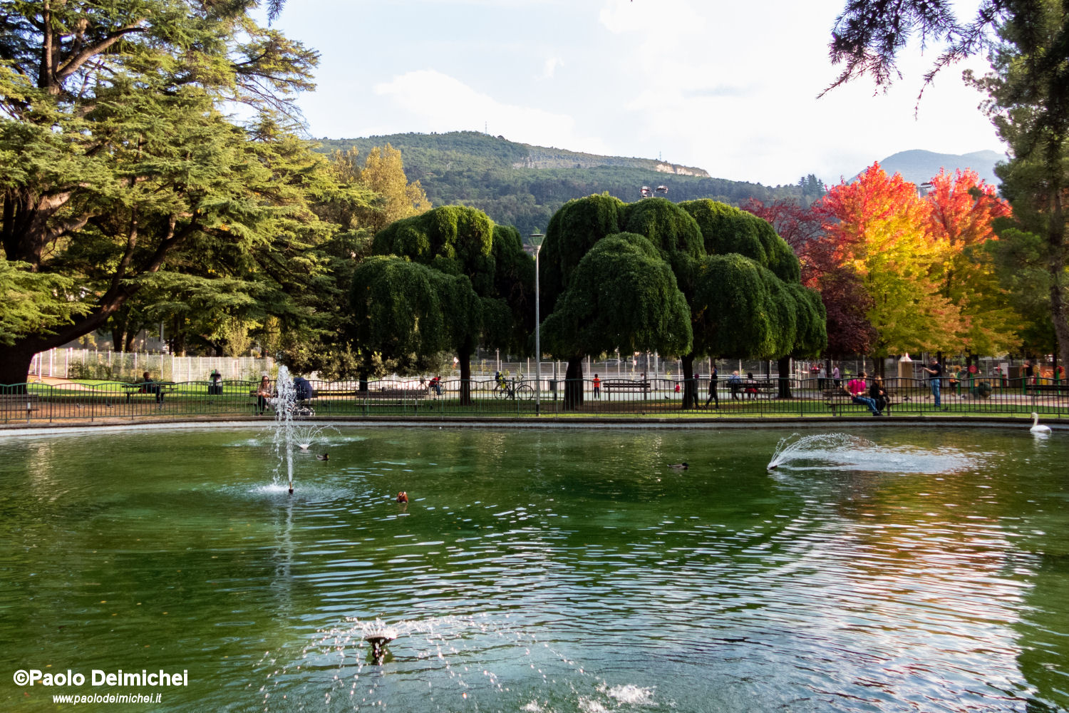 Giardini alla Pista di Rovereto in Autunno