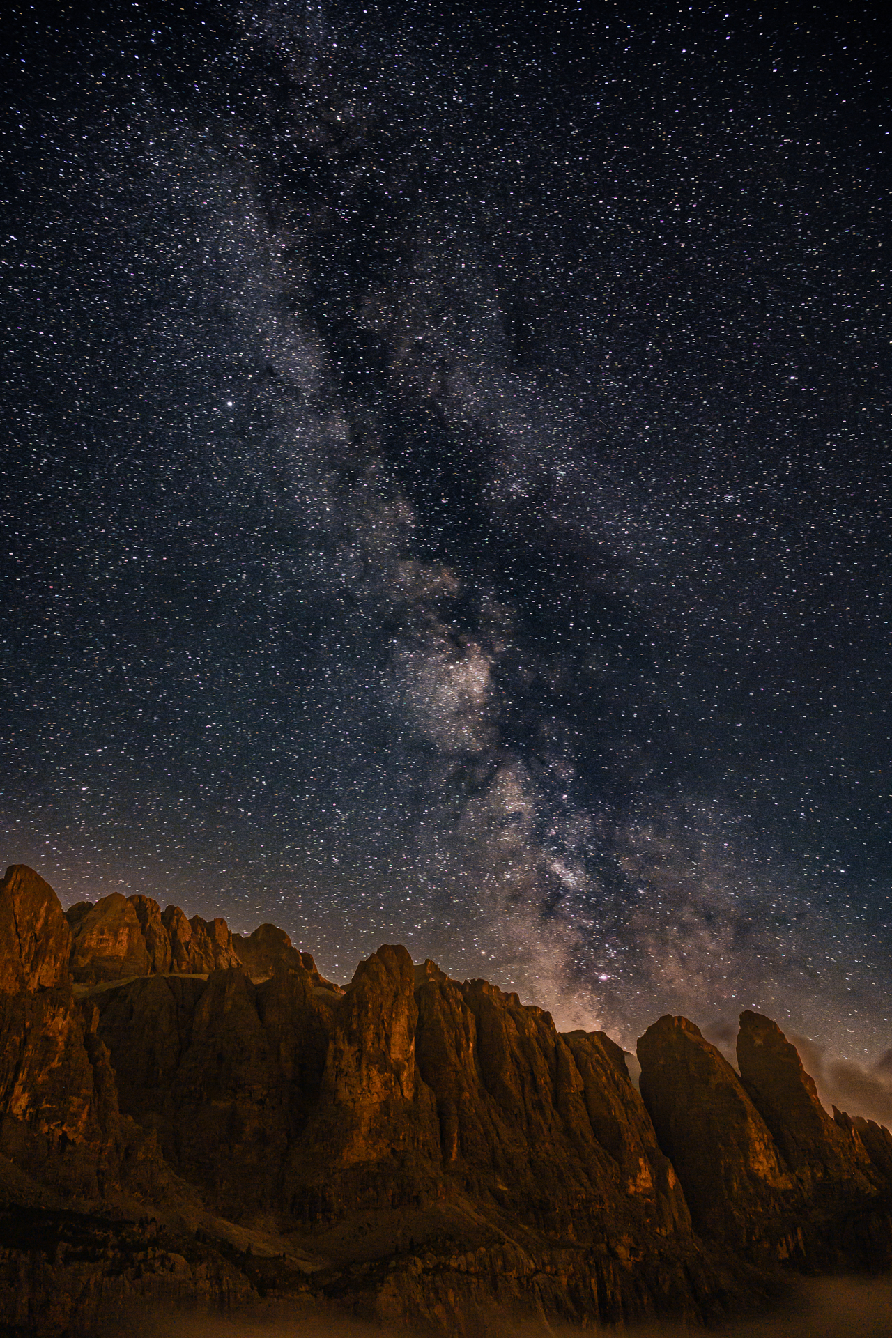 Notte al Passo Gardena