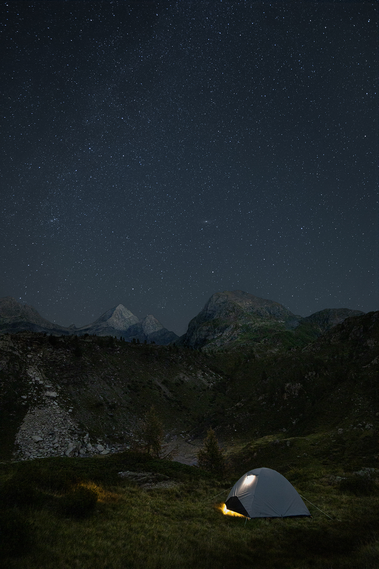 Starry night in the Bergamo Orobie