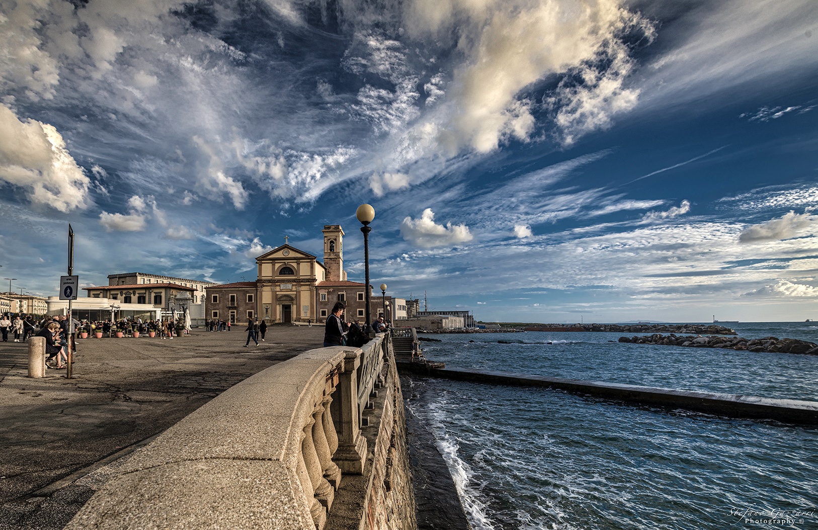 Livorno seafront promenade