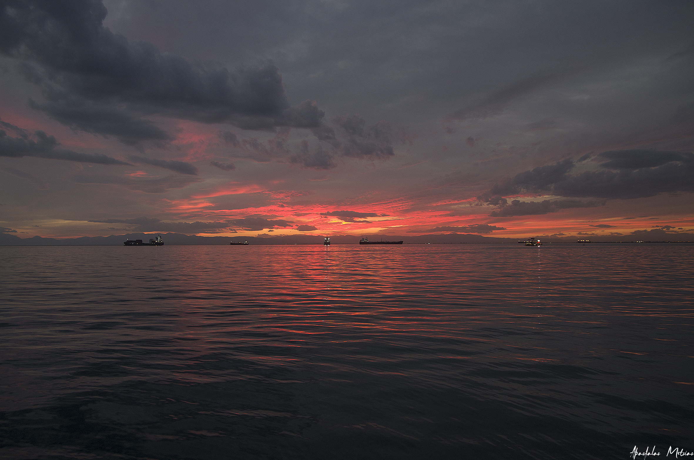 Tramonto nel Golfo di Thermaikos