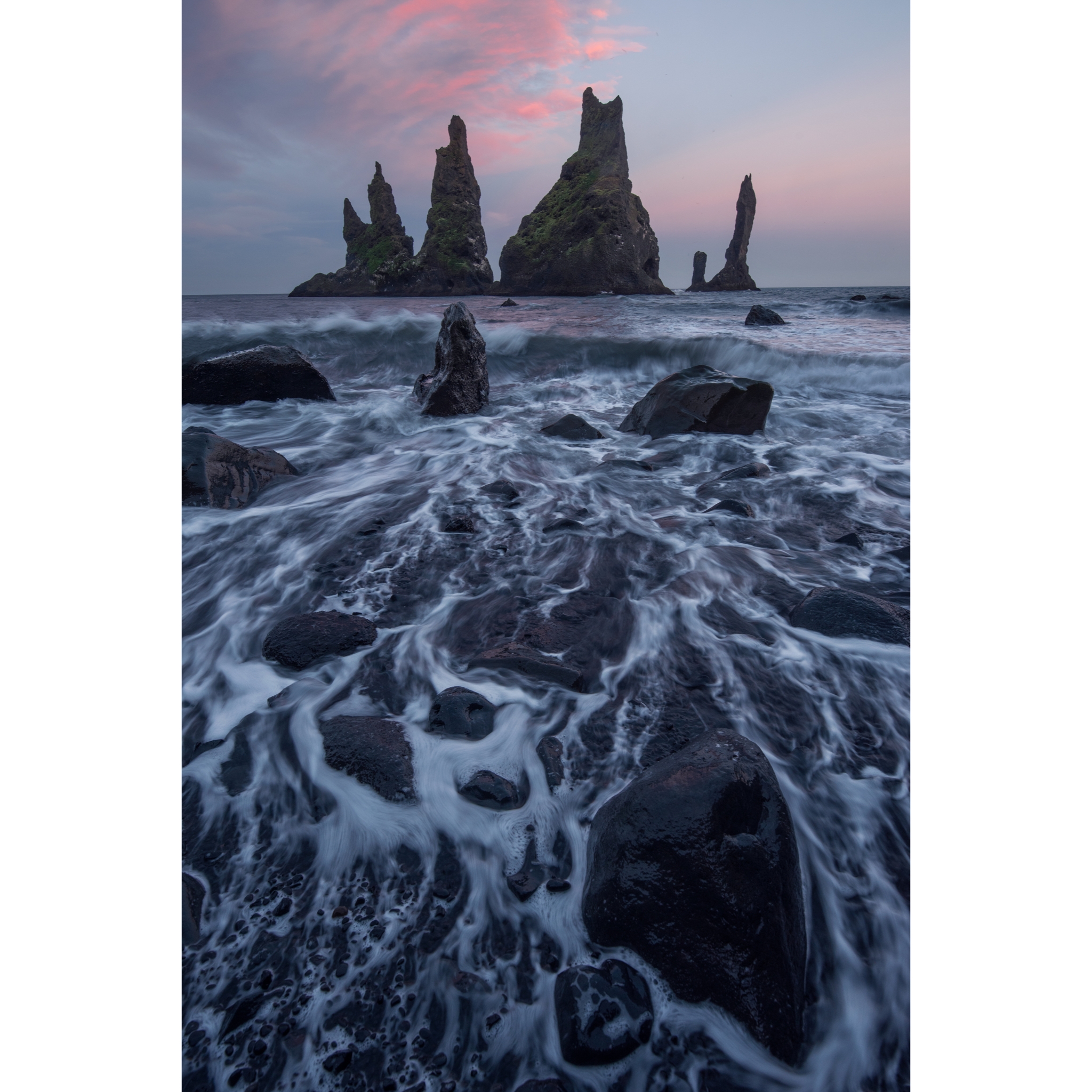 The black sand beach