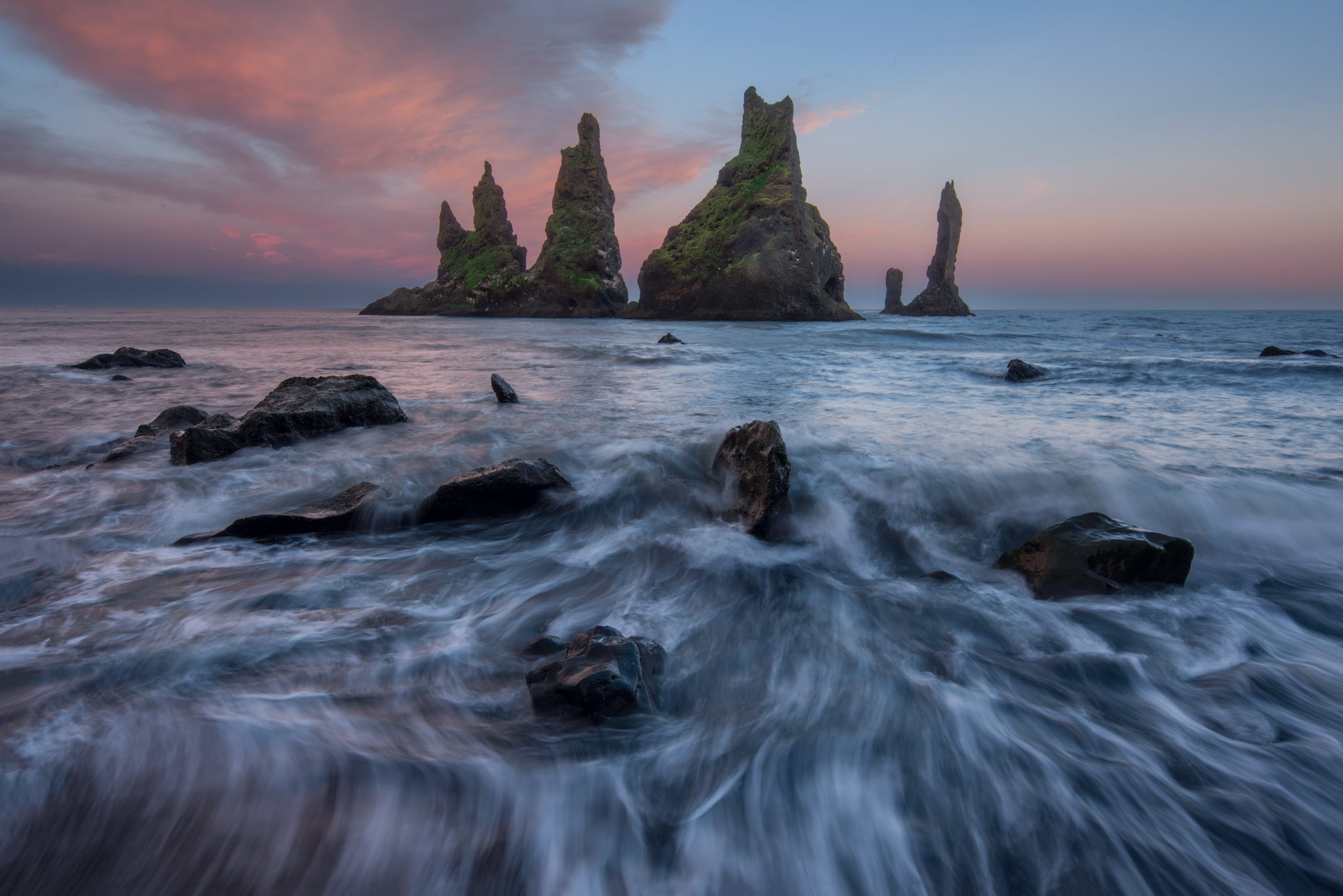 The black sand beach