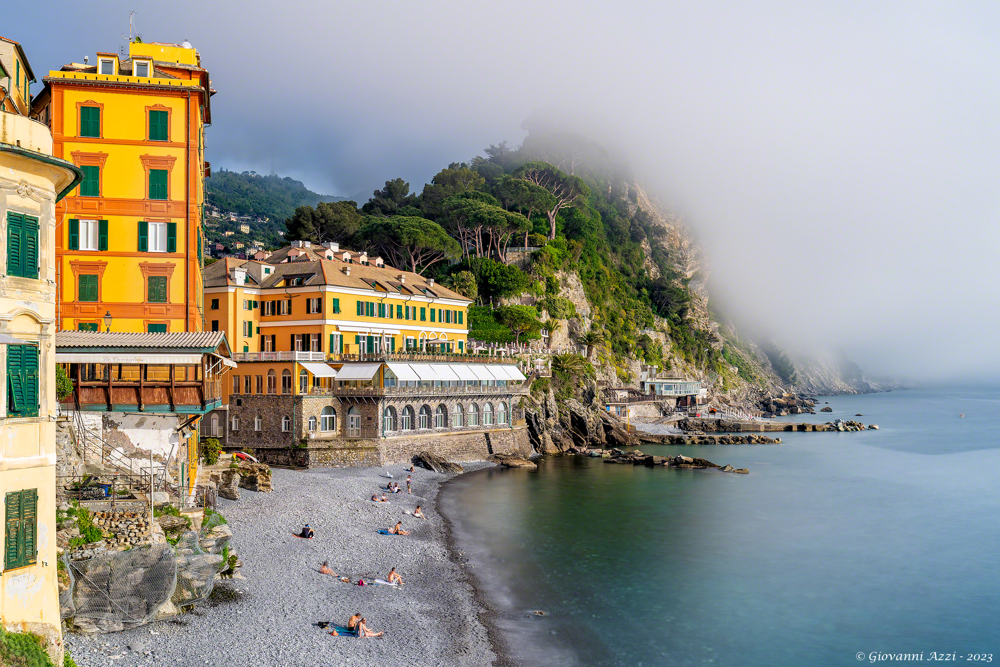 Evening of caligo in Camogli