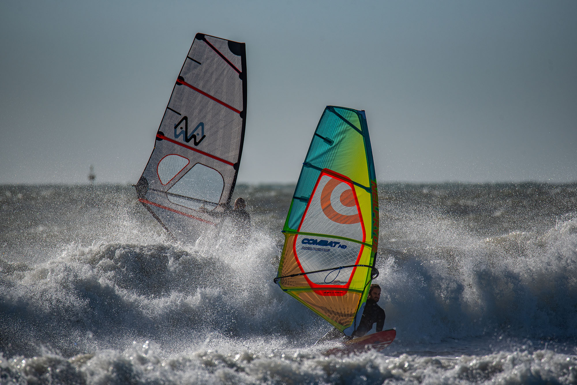 Wind surfing in the Gulf of Follonica.